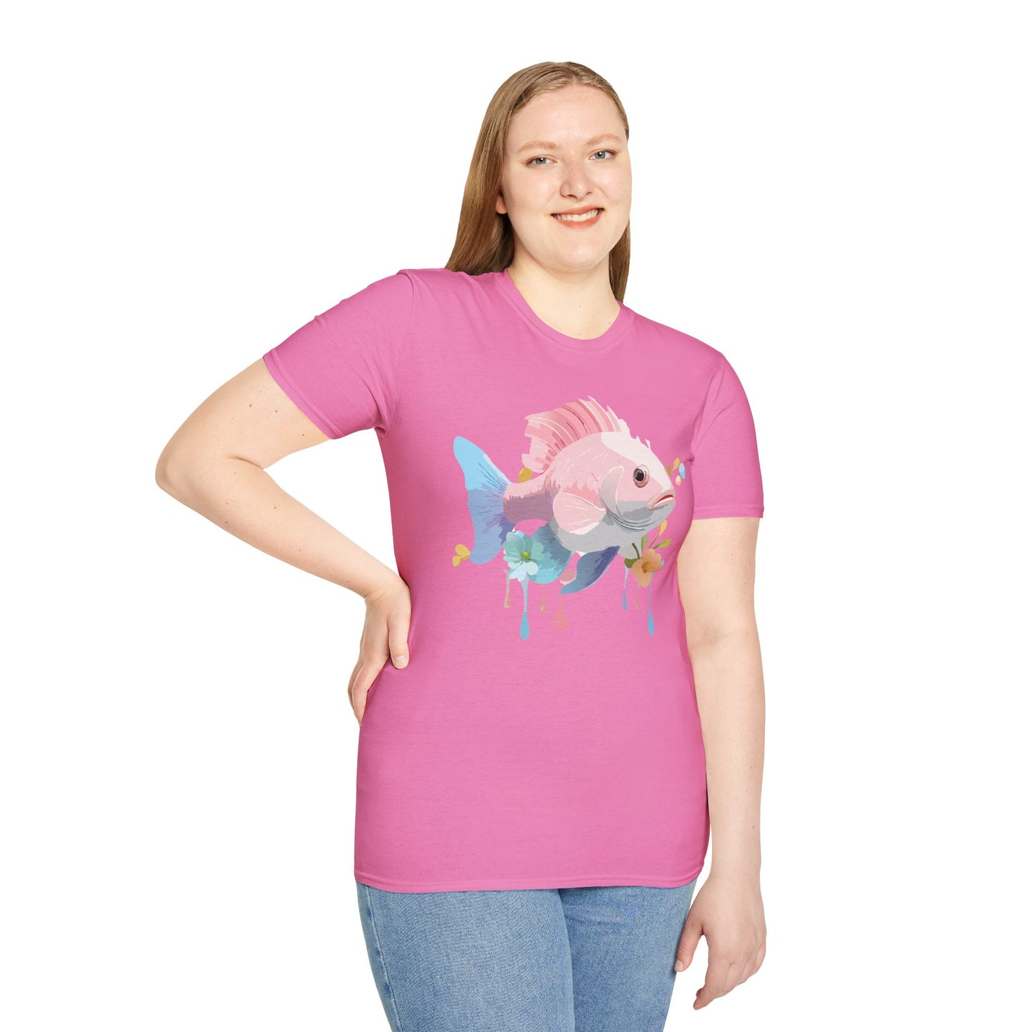 Fish Art Design Shirt, T Shirt with Fish, Graphic Shirt, Tee Shirt with Graphic Design, Shirt with Fish Graphic Art