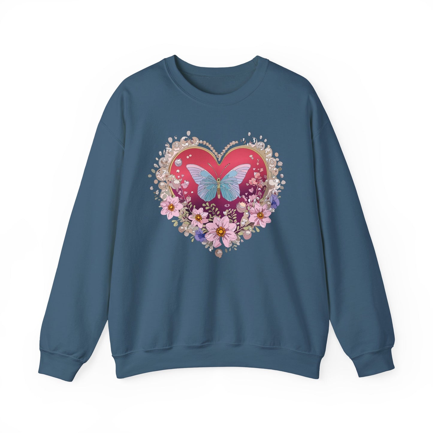 Floral Heart Sweatshirt, Floral Love Sweatshirt, Valentine's Day Sweatshirt, Heart Floral Sweatshirt