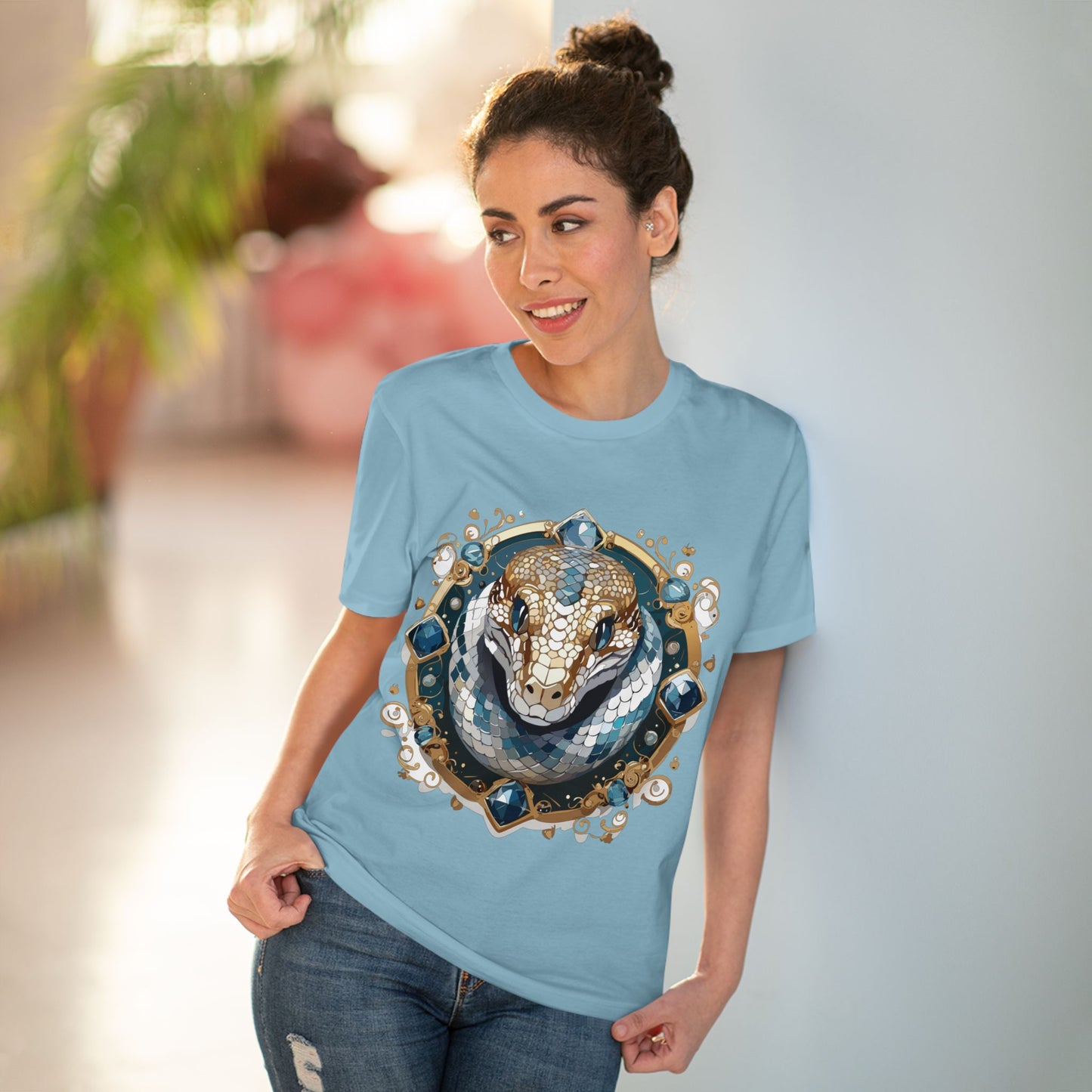 Organic T-shirt with Animals - Python