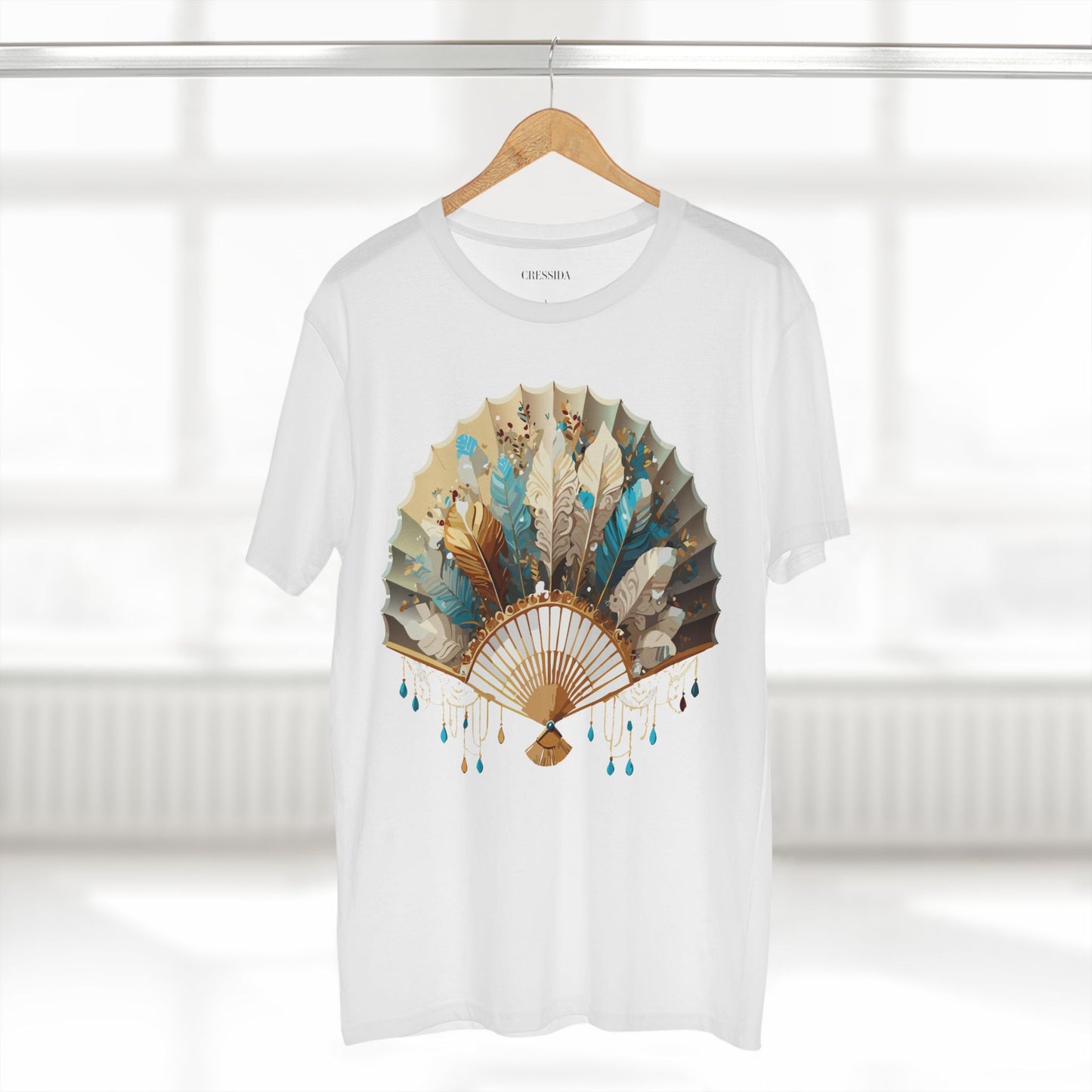 Fan shirt, Shirt with Fan, Tee Shirt with Antique Fan
