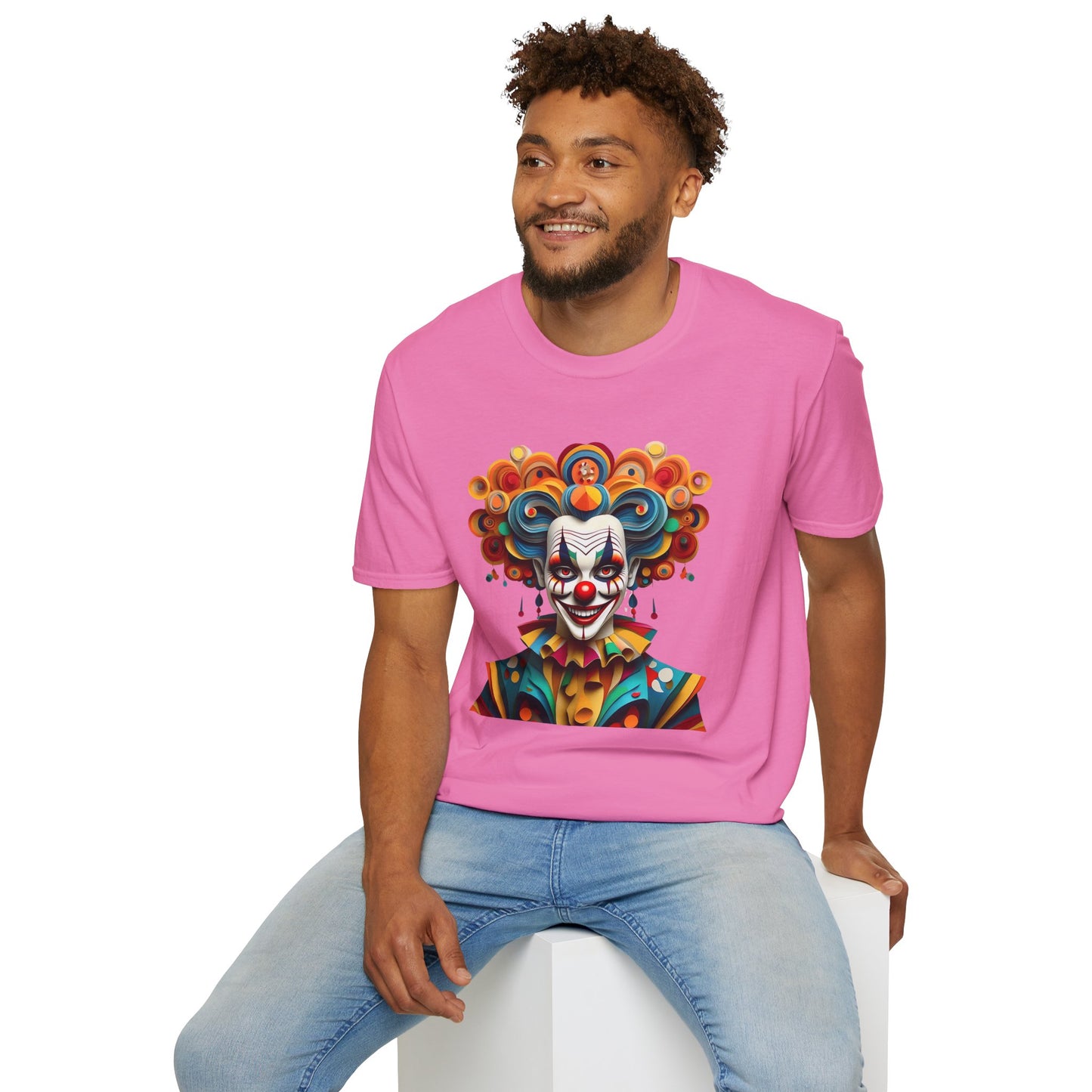 Clown Shirt, T Shirt with Clown, Funny Man Shirt, Tee Shirt with Funny Man, Circus Shirt, Shirt with Circus, Scary Man Shirt, Shirt with Scary Man