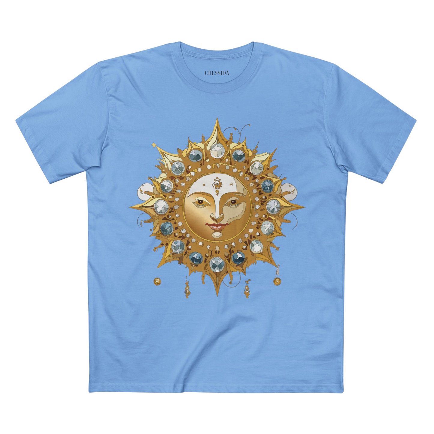 Sun Shirt, Shirt with Sun, Tee Shirt with Gold Sun