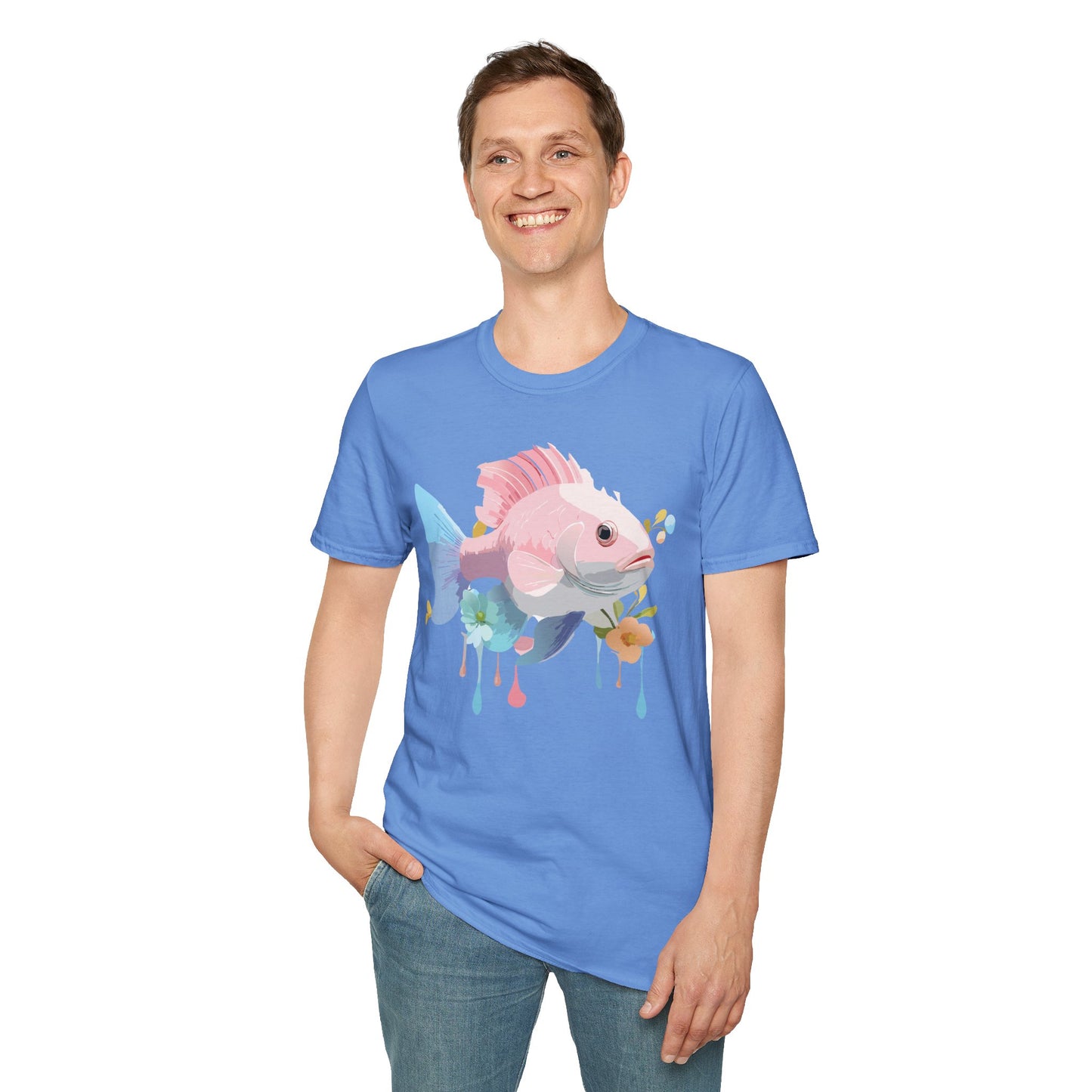 Fish Art Design Shirt, T Shirt with Fish, Graphic Shirt, Tee Shirt with Graphic Design, Shirt with Fish Graphic Art