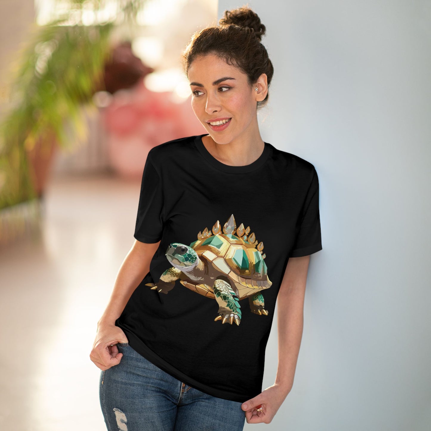 Organic T-shirt with Animals - Turtle