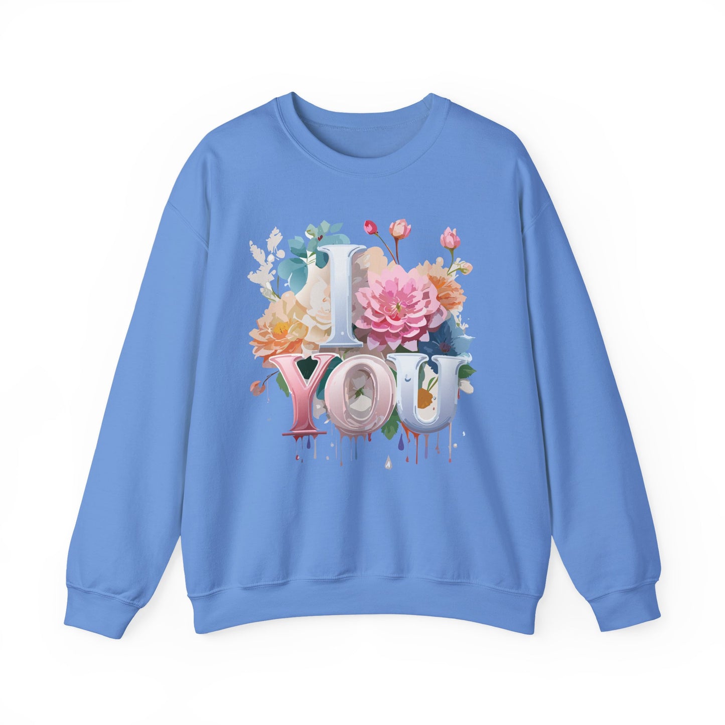 Floral Love Sweatshirt, Valentine's Day Sweatshirt, Love Flower Sweatshirt