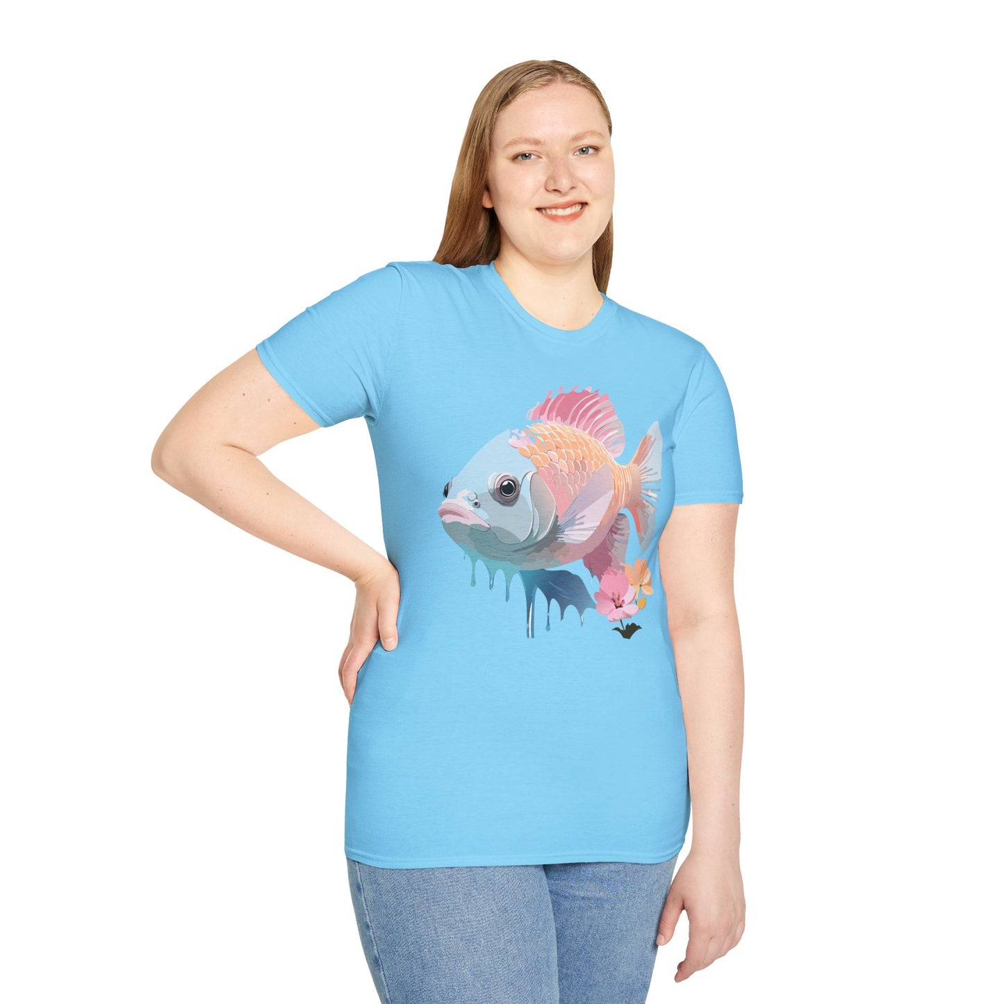 Copy of Fish Art Design Shirt, T Shirt with Fish, Graphic Shirt, Tee Shirt with Graphic Design, Shirt with Fish Graphic Art