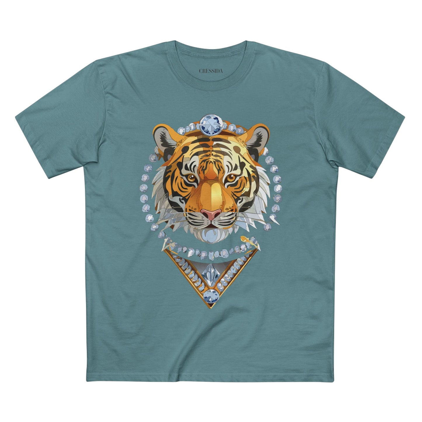 Unisex Premium Cotton Tee Shirt Featuring Antique Animal Medallion Art