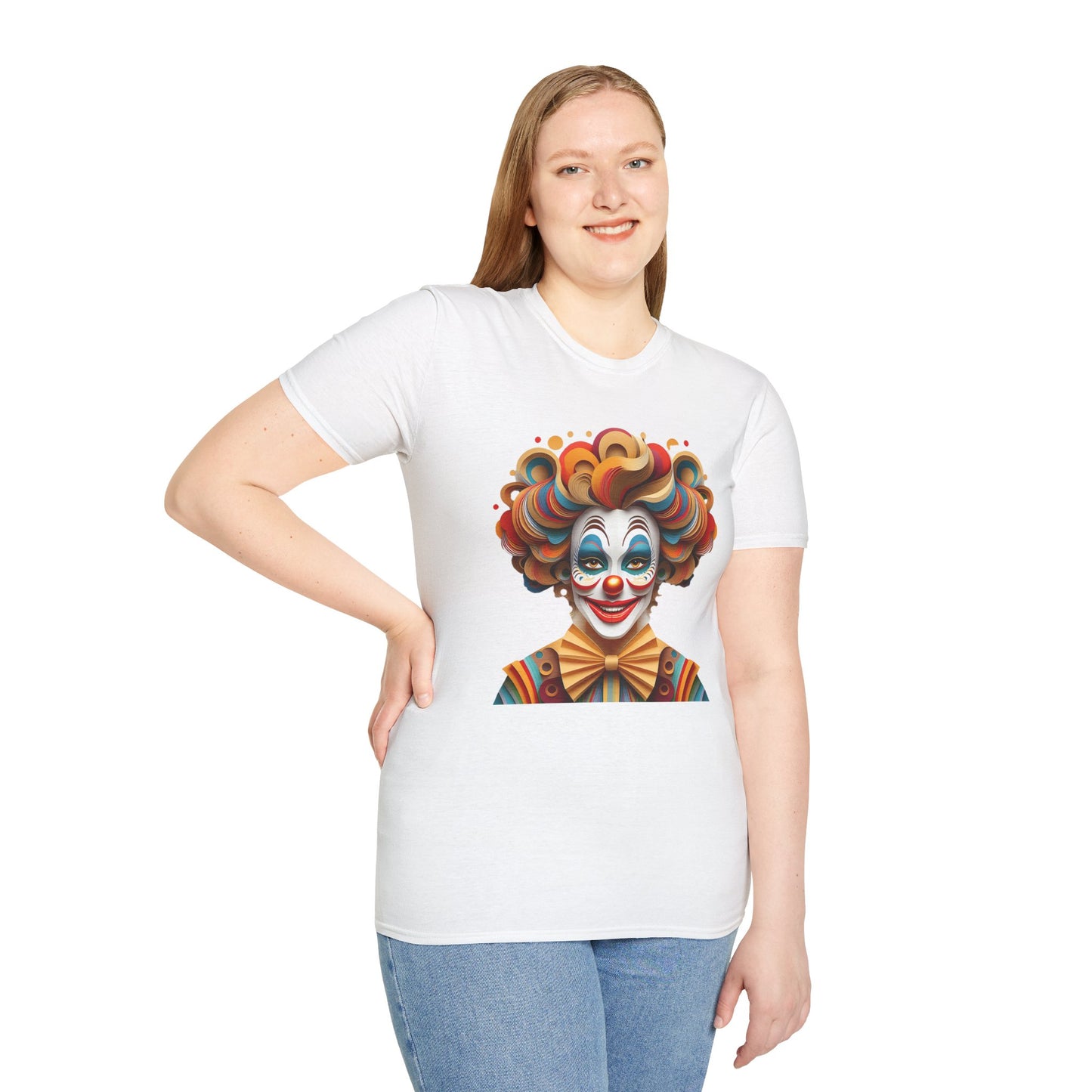 Clown Shirt, T Shirt with Clown, Funny Man Shirt, Tee Shirt with Funny Man, Circus Shirt, Shirt with Circus, Scary Man Shirt, Shirt with Scary Man