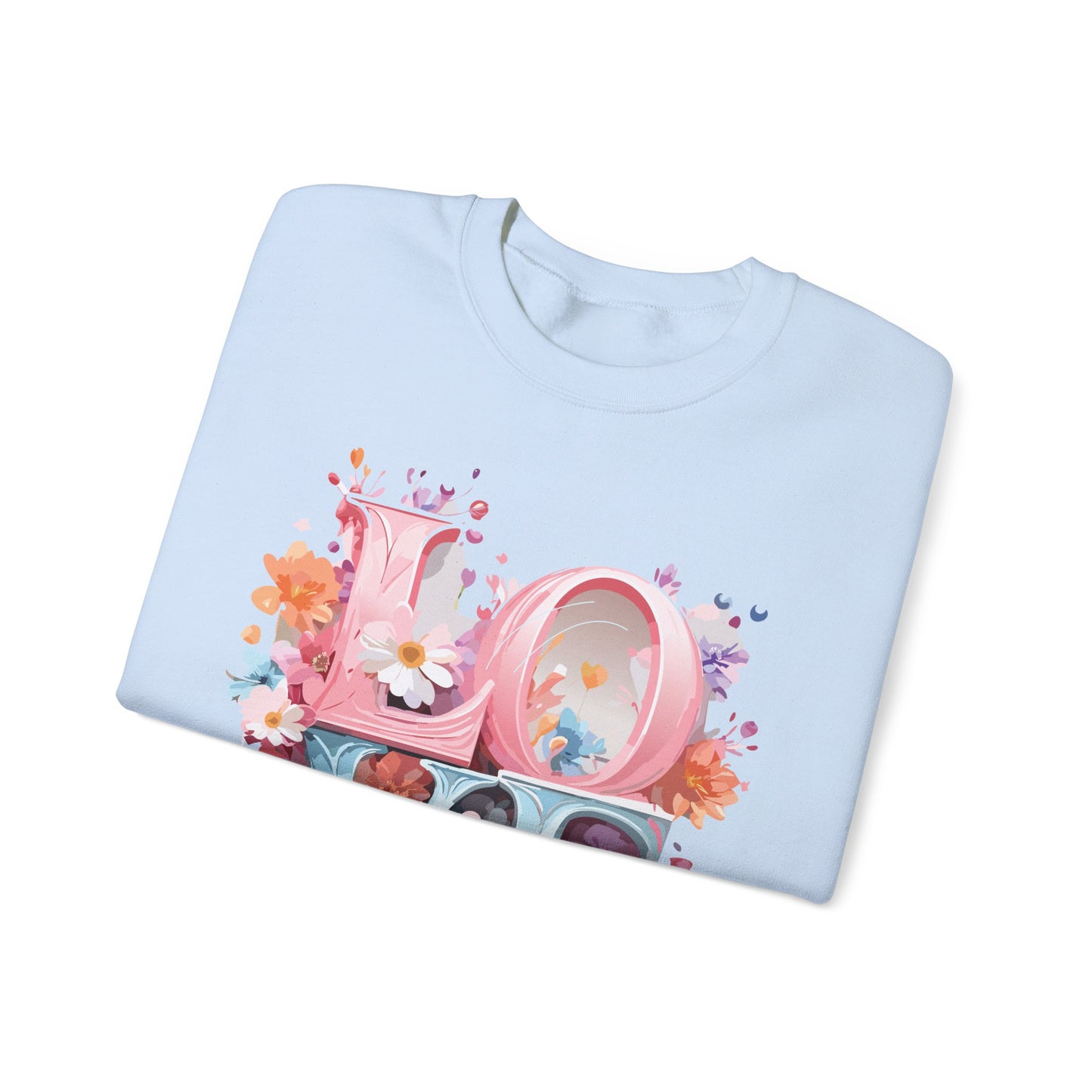 Floral Love Sweatshirt, Valentine's Day Sweatshirt, Love Flower Sweatshirt