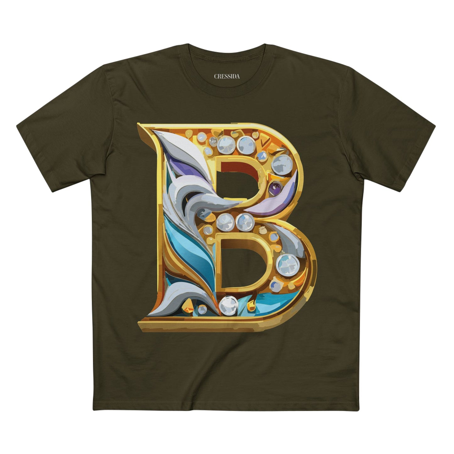 Letter Shirt, Shirt with Letters, Tee Shirt with Gold Letters