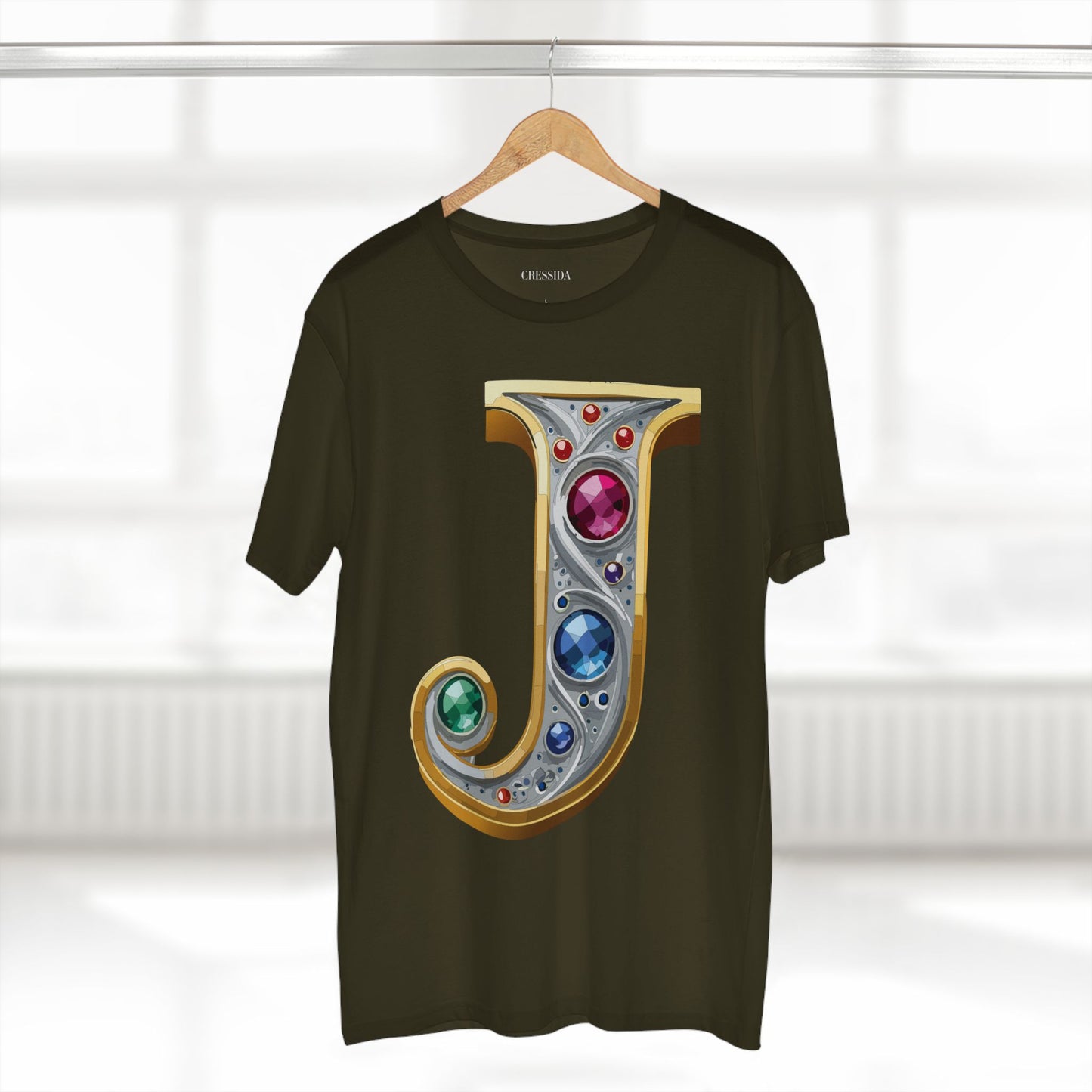 Letter Shirt, Shirt with Letters, Tee Shirt with Gold Letters