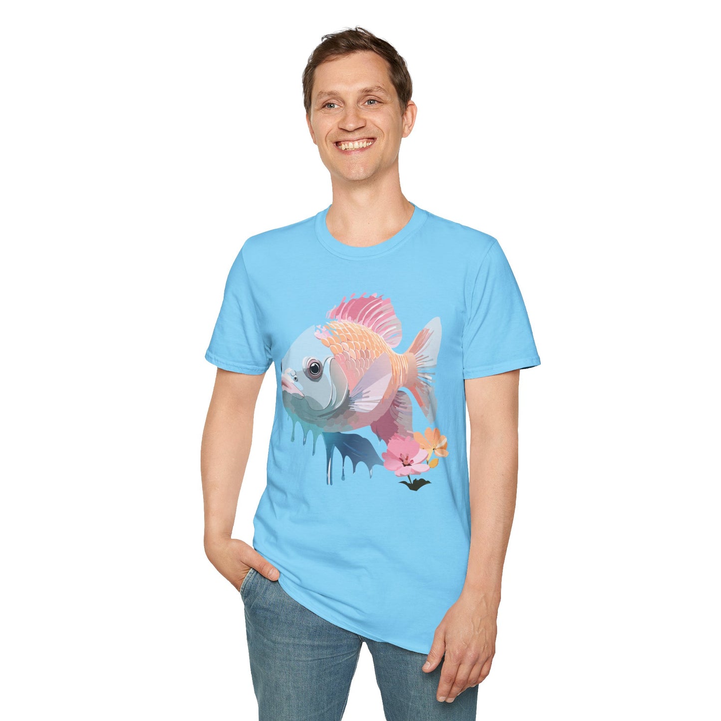 Copy of Fish Art Design Shirt, T Shirt with Fish, Graphic Shirt, Tee Shirt with Graphic Design, Shirt with Fish Graphic Art