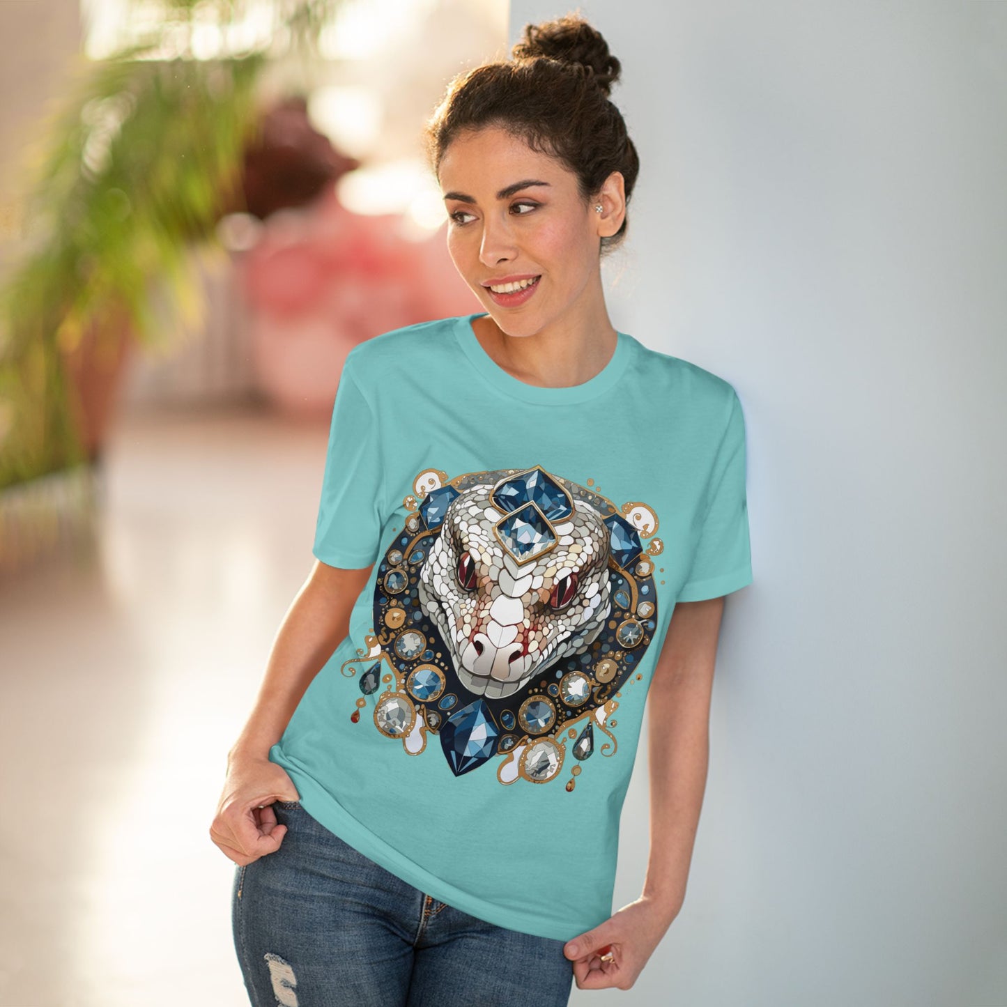 Organic T-shirt with Animals - Python