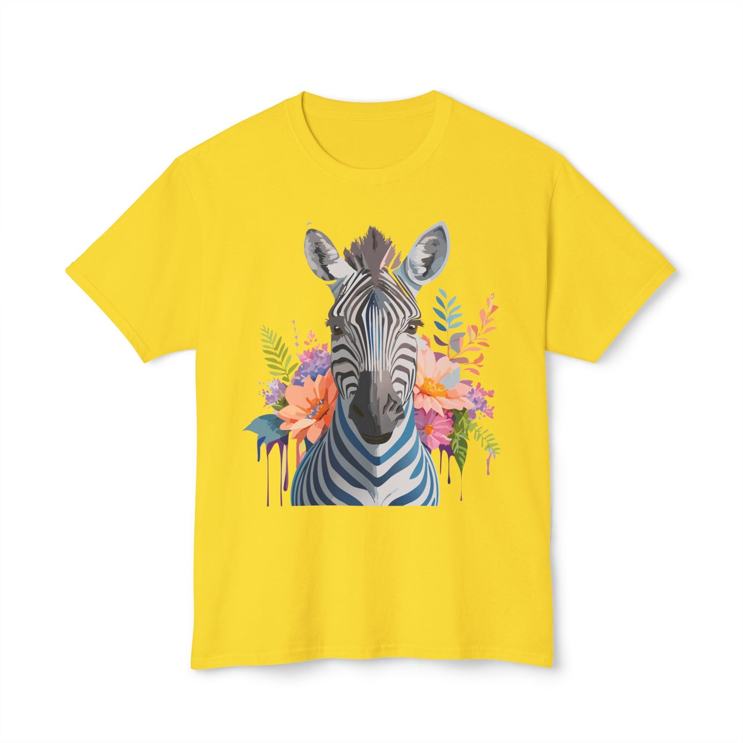 Zebra T-Shirt, Vintage Zebra Tee, Floral Tees, Zebra Art Design Shirt, Tee Shirt with Zebra 5