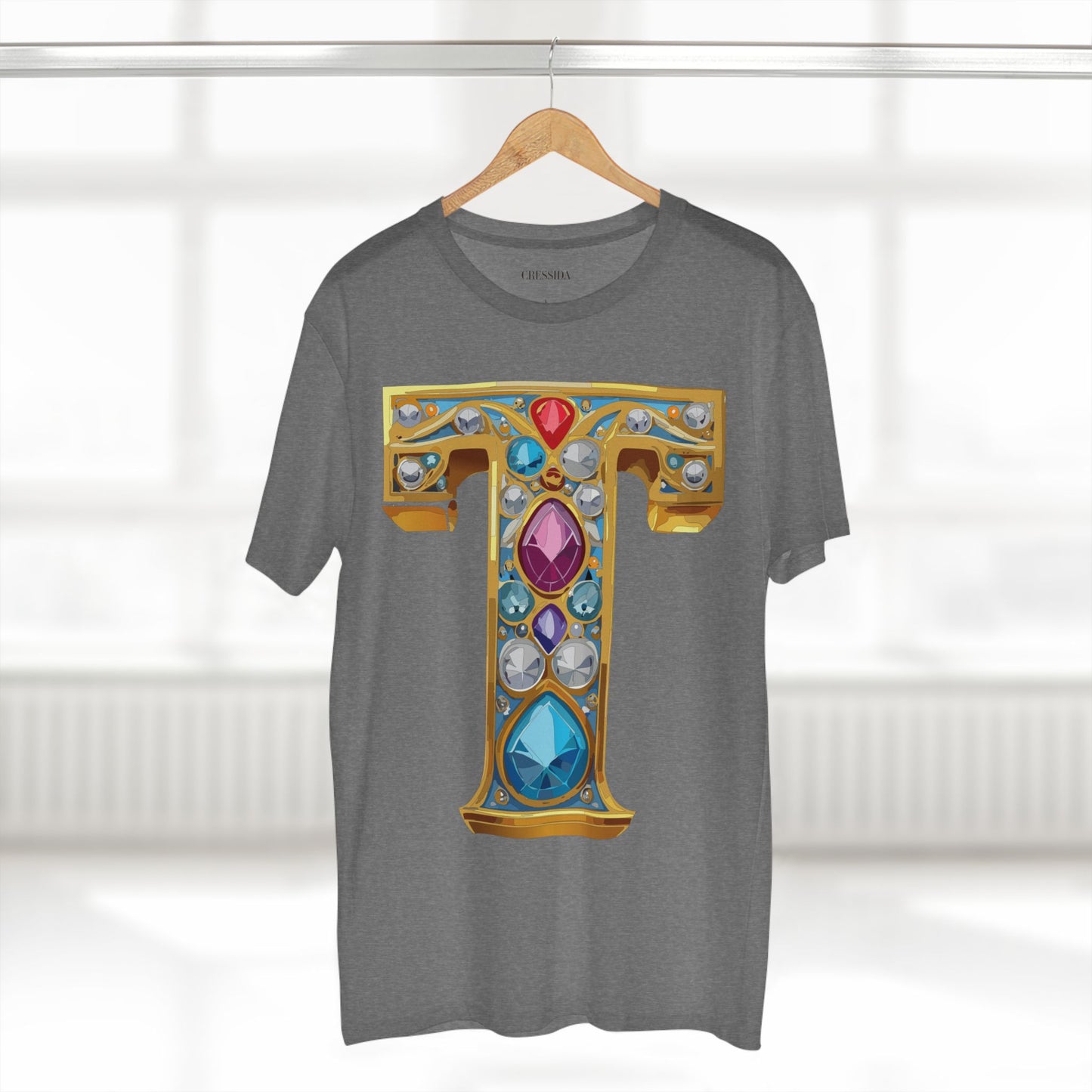 Letter Shirt, Shirt with Letters, Tee Shirt with Gold Letters