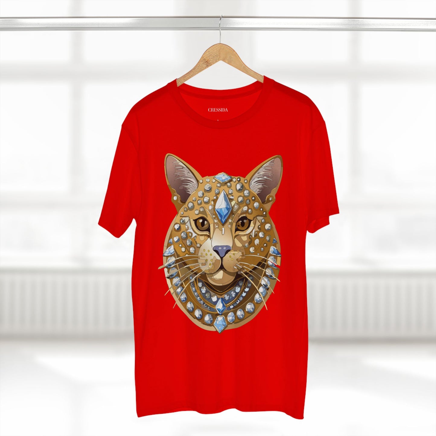 Unisex Premium Cotton Tee Shirt With Antique Animal Medallion Design