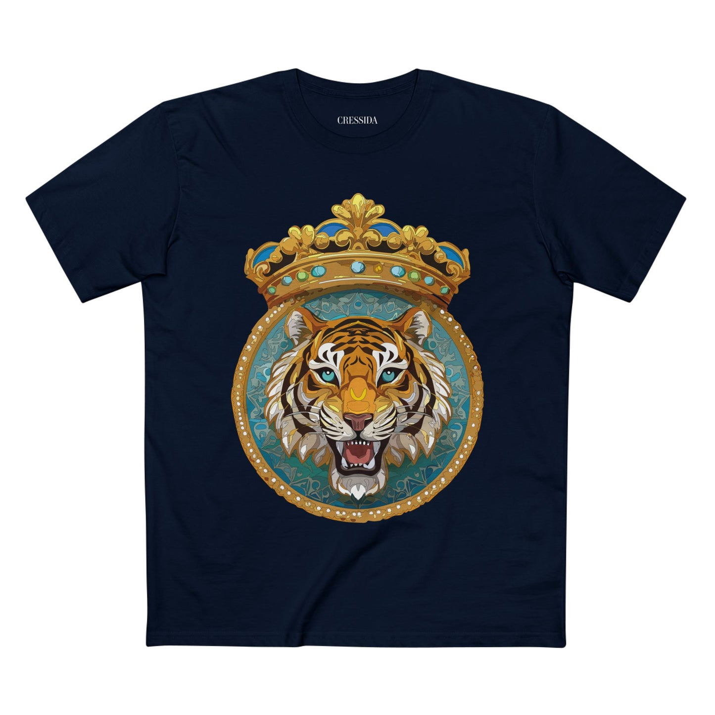Unisex Animal Art Tee With Antique Medallion Design Premium Cotton Shirt