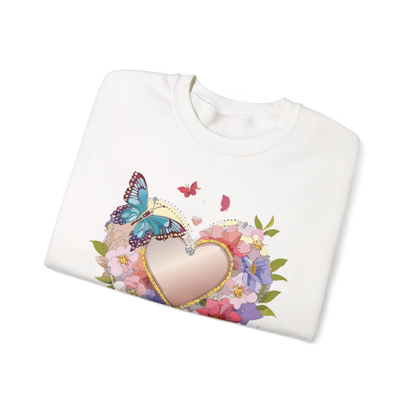 Floral Heart Sweatshirt, Floral Love Sweatshirt, Valentine's Day Sweatshirt, Heart Floral Sweatshirt