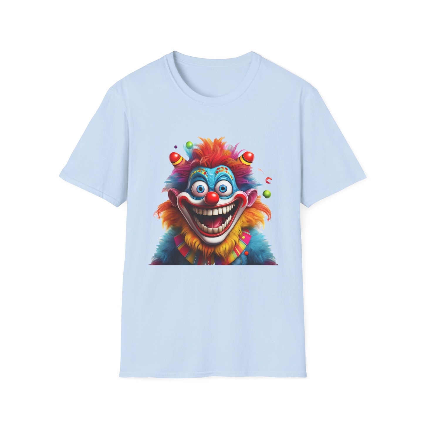 Clown Shirt, T Shirt with Clown, Funny Man Shirt, Tee Shirt with Funny Man, Circus Shirt, Shirt with Circus, Scary Man Shirt, Shirt with Scary Man