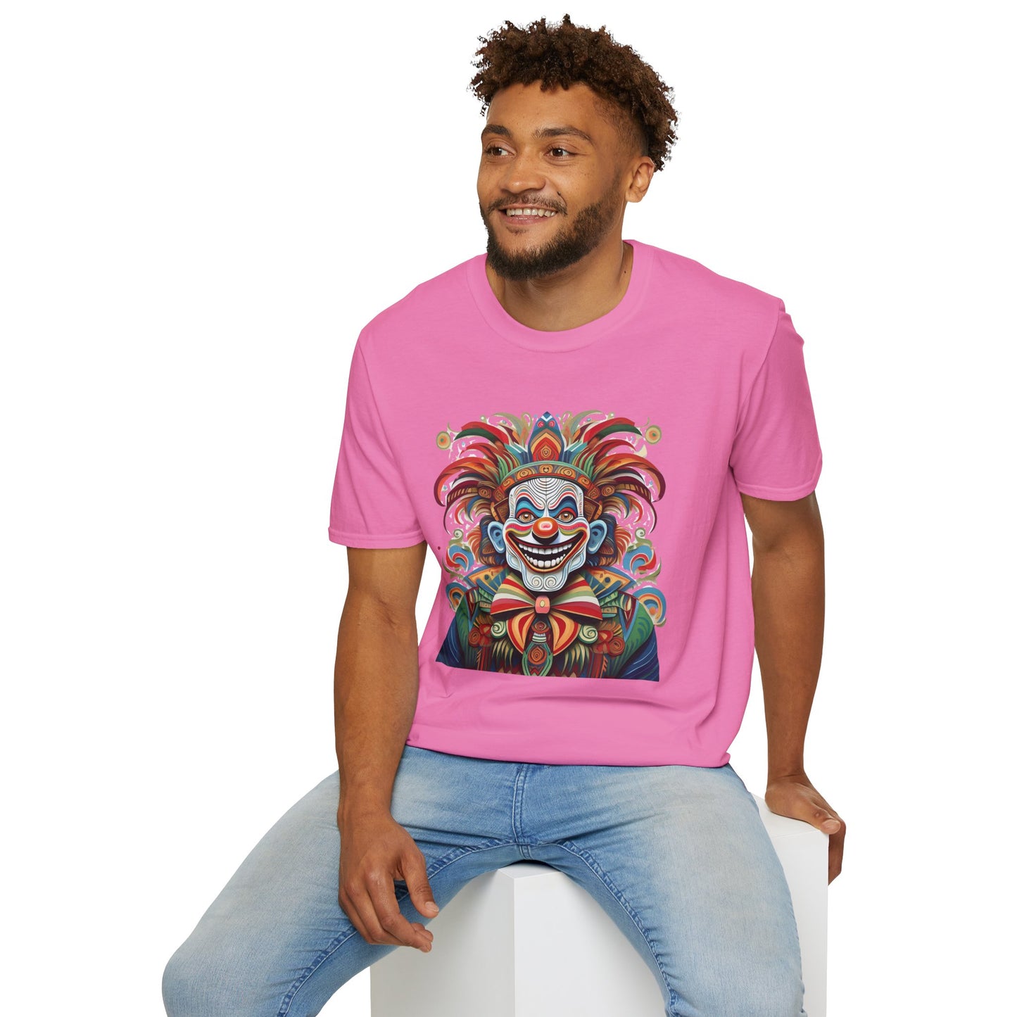 Clown Shirt, T Shirt with Clown, Funny Man Shirt, Tee Shirt with Funny Man, Circus Shirt, Shirt with Circus, Scary Man Shirt, Shirt with Scary Man
