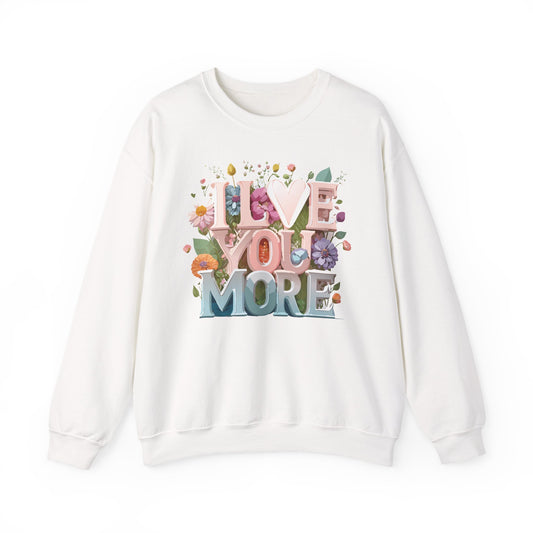 Floral Love Sweatshirt, Valentine's Day Sweatshirt, Love Flower Sweatshirt