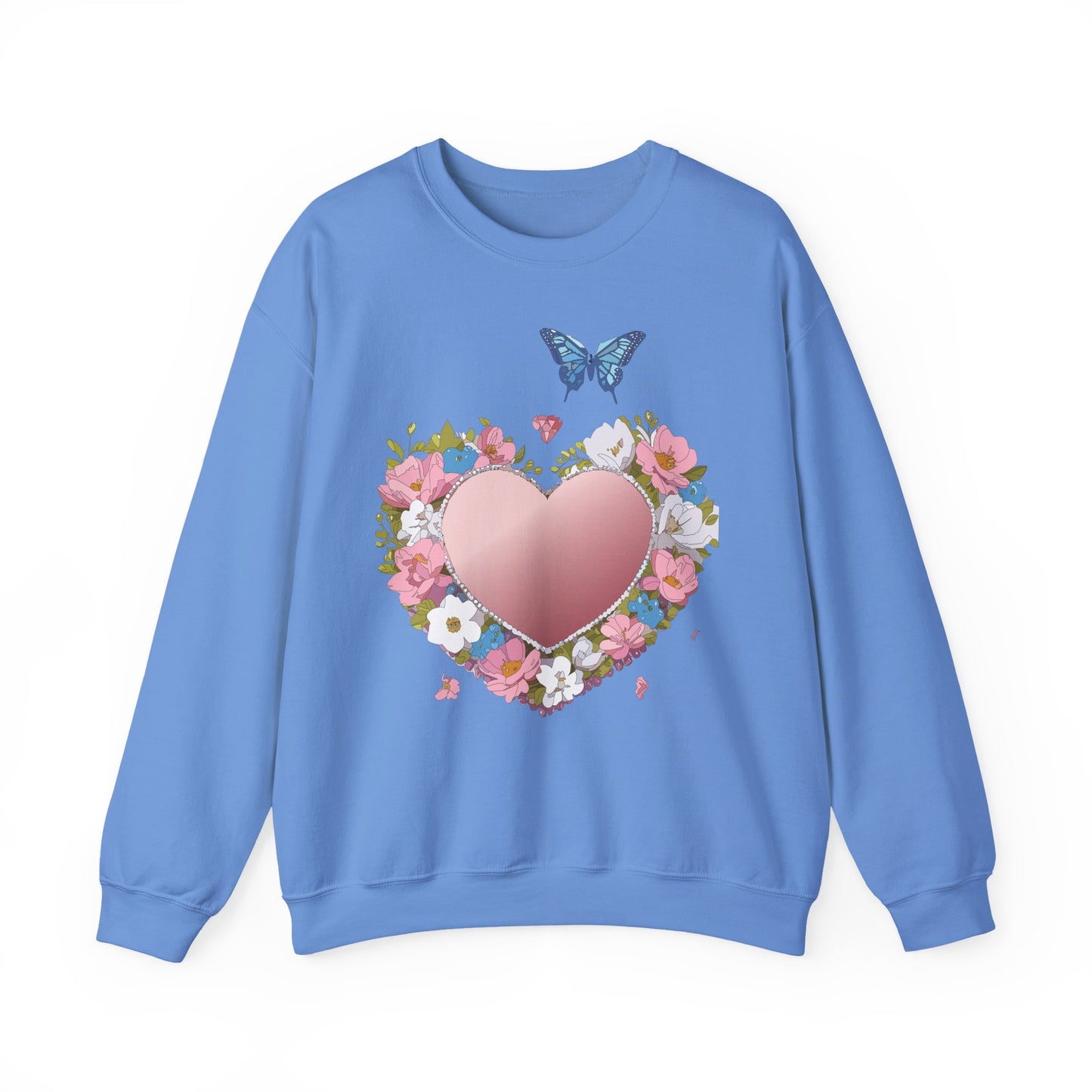 Floral Heart Sweatshirt, Floral Love Sweatshirt, Valentine's Day Sweatshirt, Heart Floral Sweatshirt