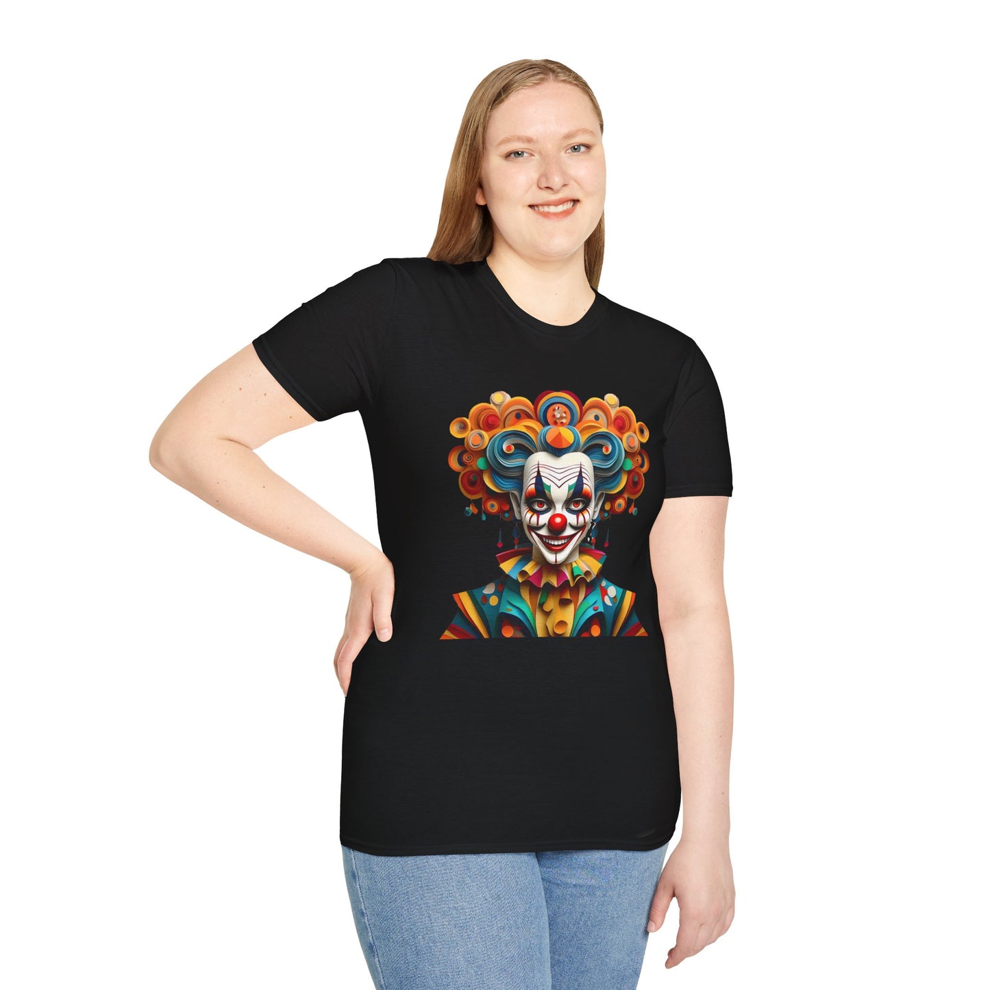 Clown Shirt, T Shirt with Clown, Funny Man Shirt, Tee Shirt with Funny Man, Circus Shirt, Shirt with Circus, Scary Man Shirt, Shirt with Scary Man