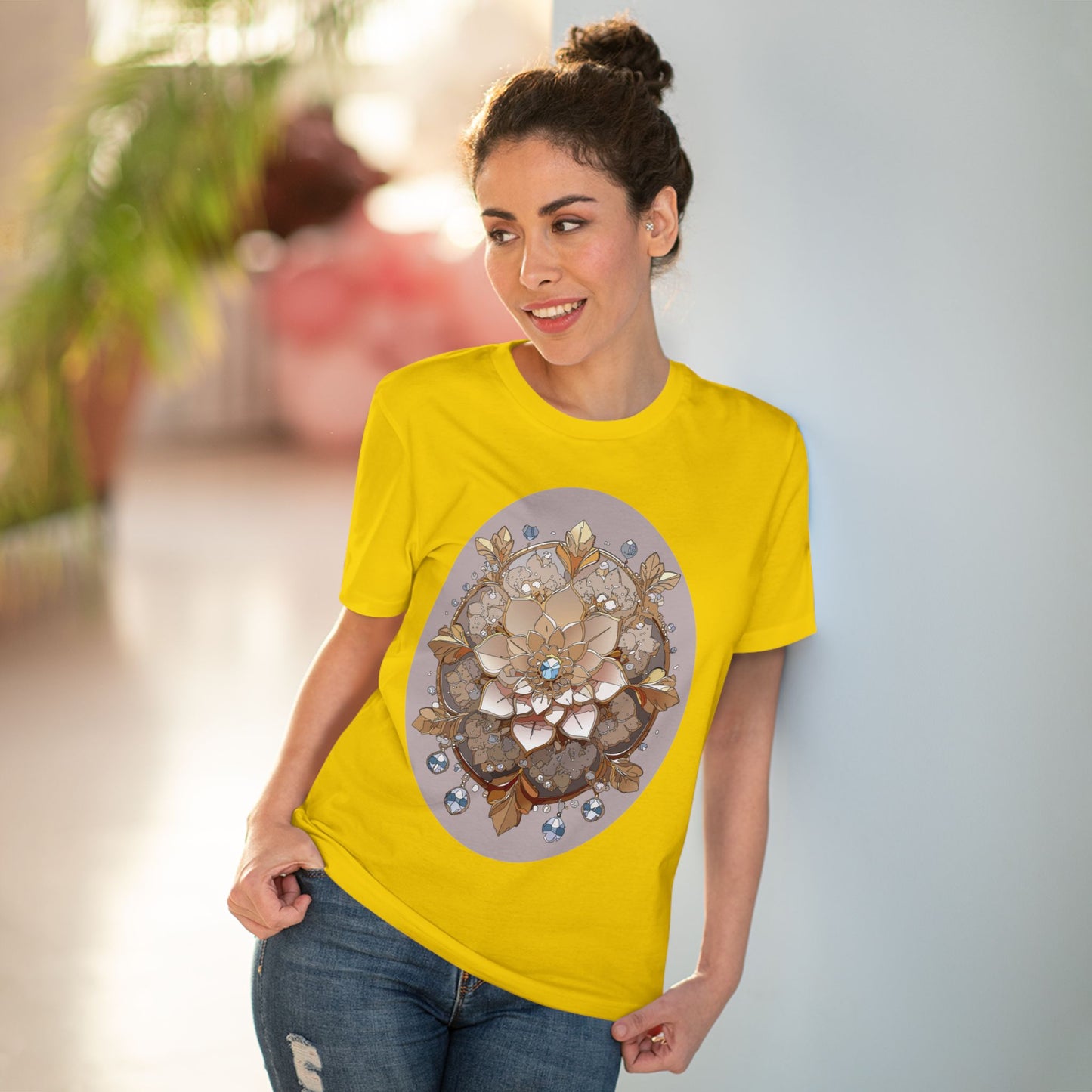 Organic T-shirt with Flower