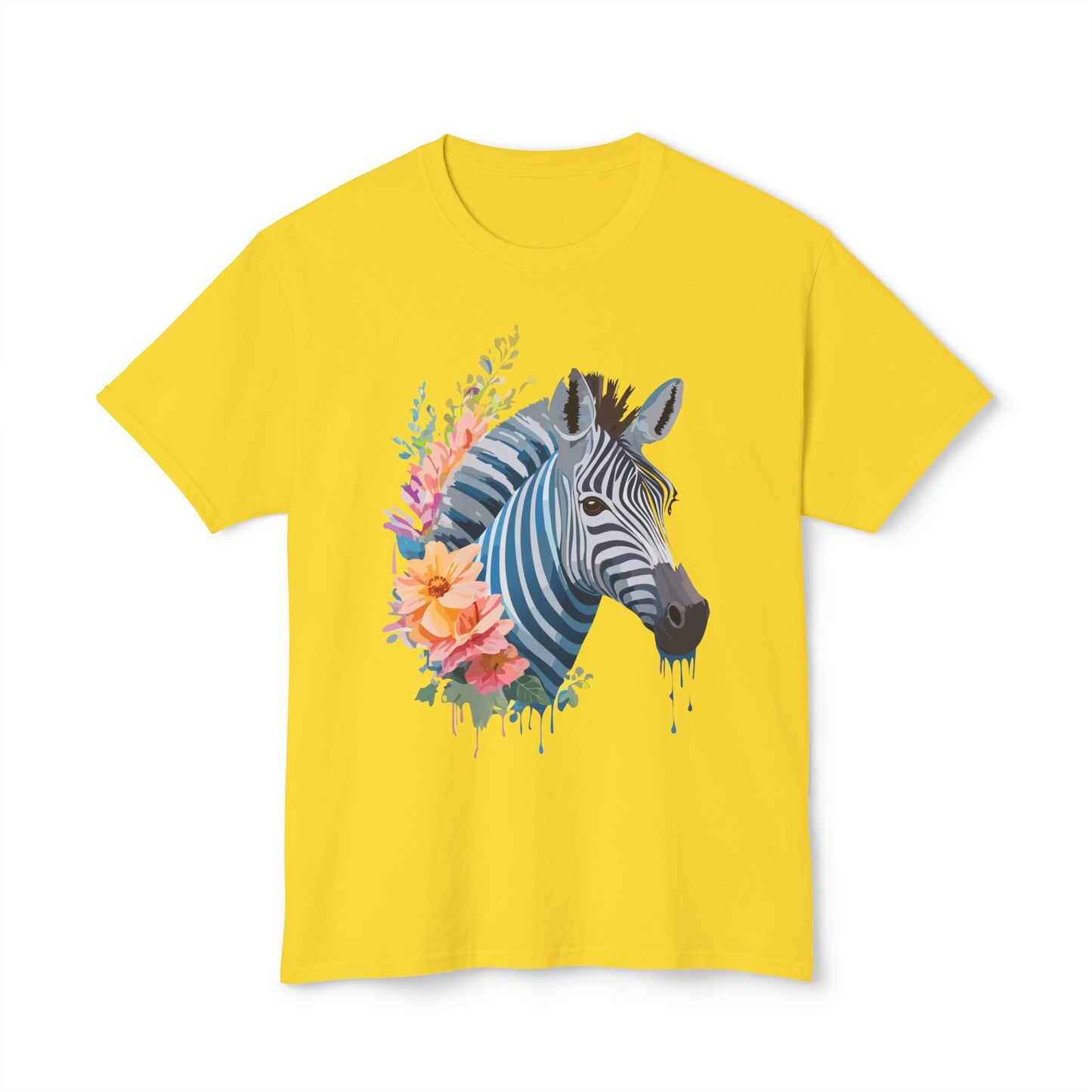 Zebra T-Shirt, Vintage Zebra Tee, Floral Tees, Zebra Art Design Shirt, Tee Shirt with Zebra 4