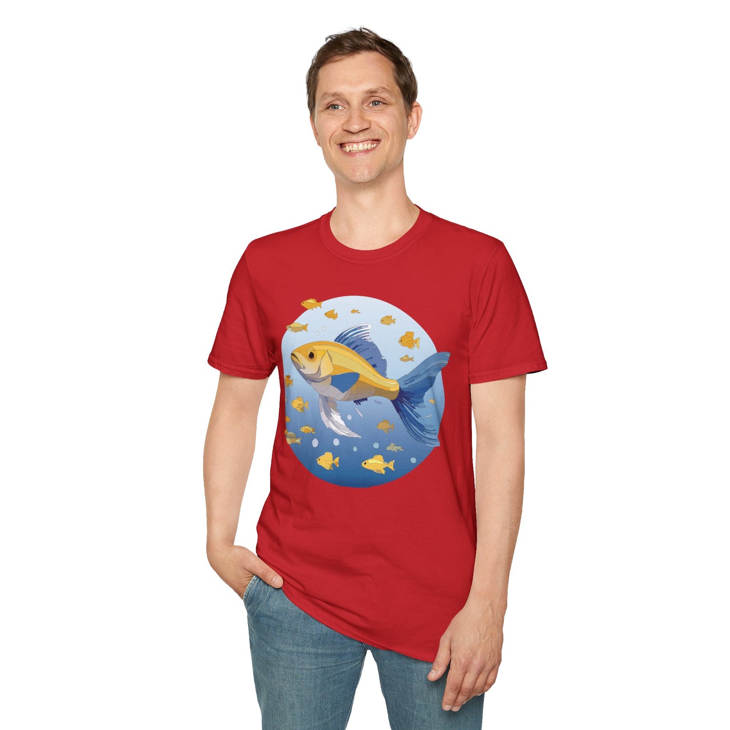 Fish Art Design Shirt, T Shirt with Fish, Graphic Shirt, Tee Shirt with Graphic Design, Shirt with Fish Graphic Art