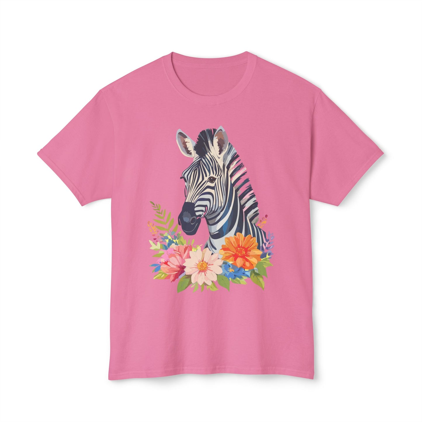Zebra T-Shirt, Vintage Zebra Tee, Floral Tees, Zebra Art Design Shirt, Tee Shirt with Zebra 6