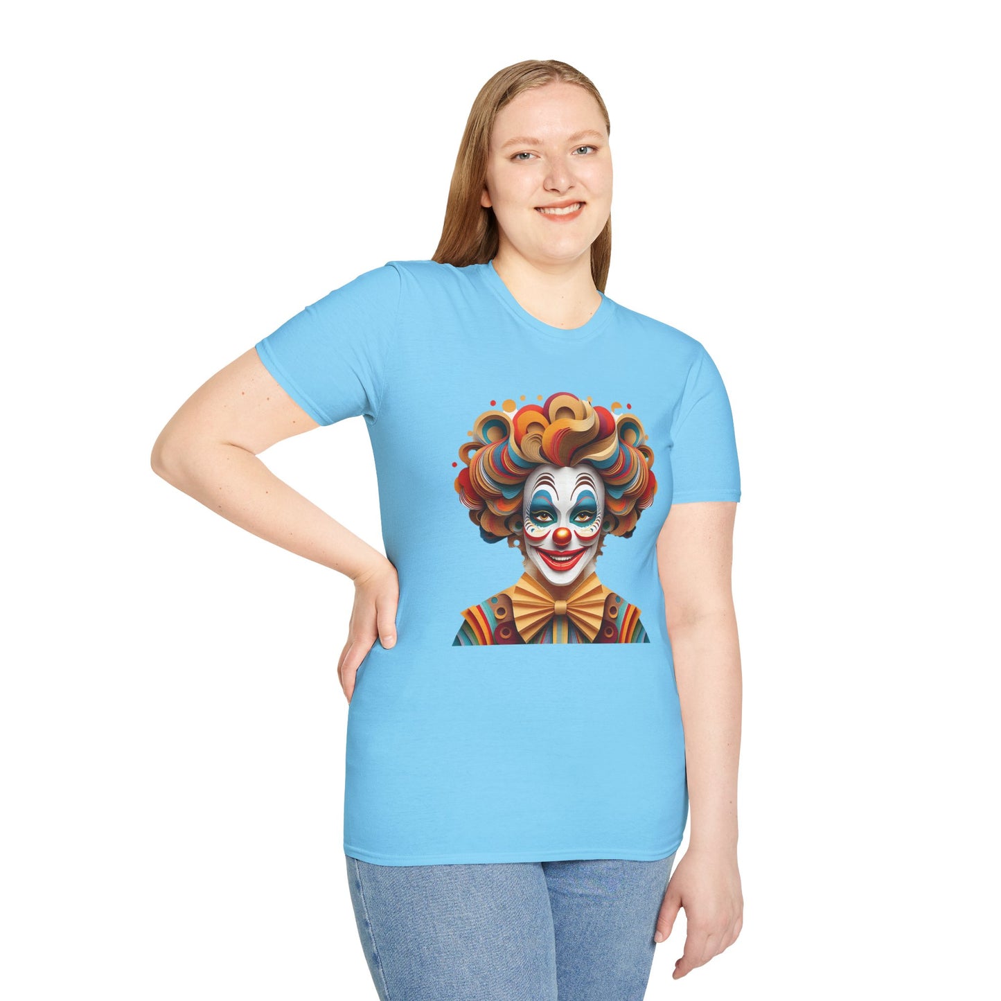 Clown Shirt, T Shirt with Clown, Funny Man Shirt, Tee Shirt with Funny Man, Circus Shirt, Shirt with Circus, Scary Man Shirt, Shirt with Scary Man