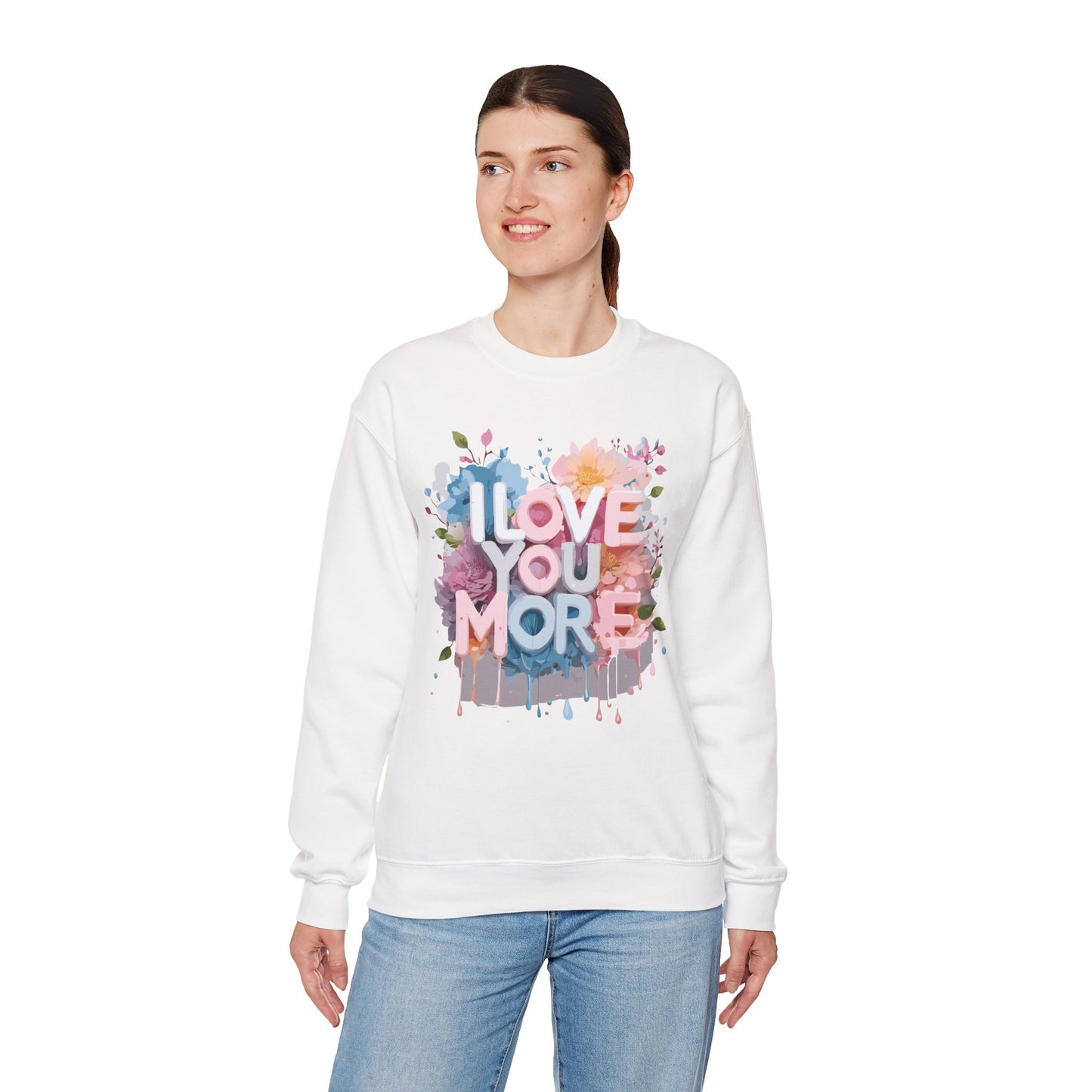 Floral Love Sweatshirt, Valentine's Day Sweatshirt, Love Flower Sweatshirt