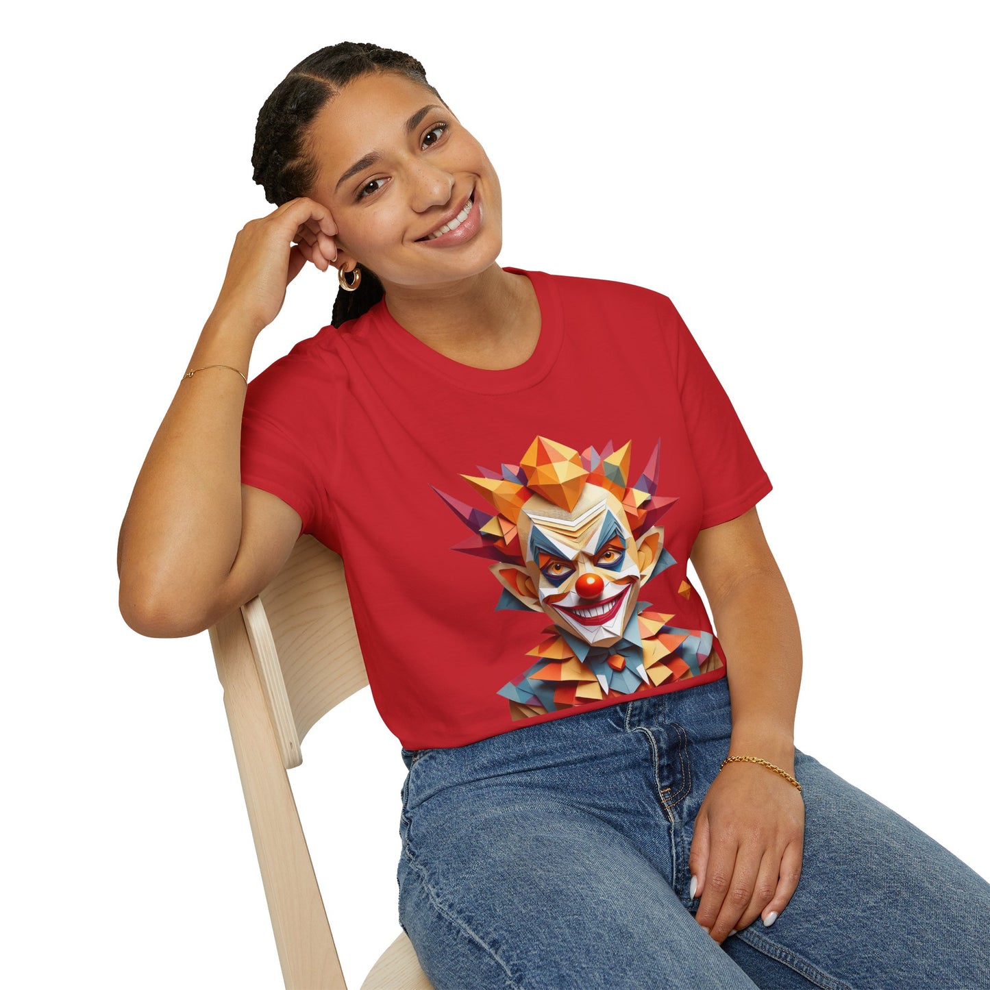 Clown Shirt, T Shirt with Clown, Funny Man Shirt, Tee Shirt with Funny Man, Circus Shirt, Shirt with Circus, Scary Man Shirt, Shirt with Scary Man