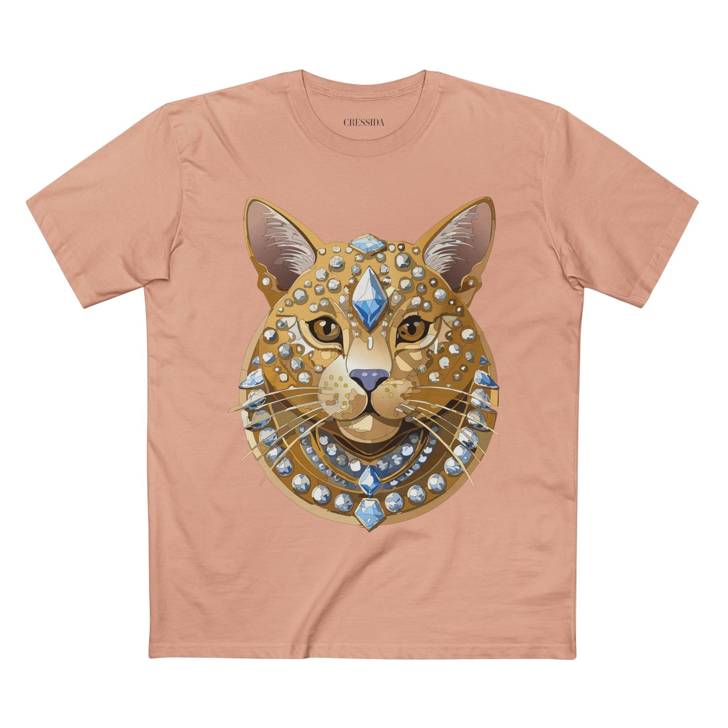 Unisex Premium Cotton Tee Shirt With Antique Animal Medallion Design