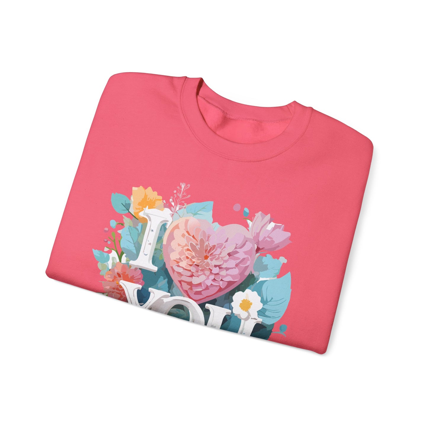 Floral Love Sweatshirt, Valentine's Day Sweatshirt, Love Flower Sweatshirt