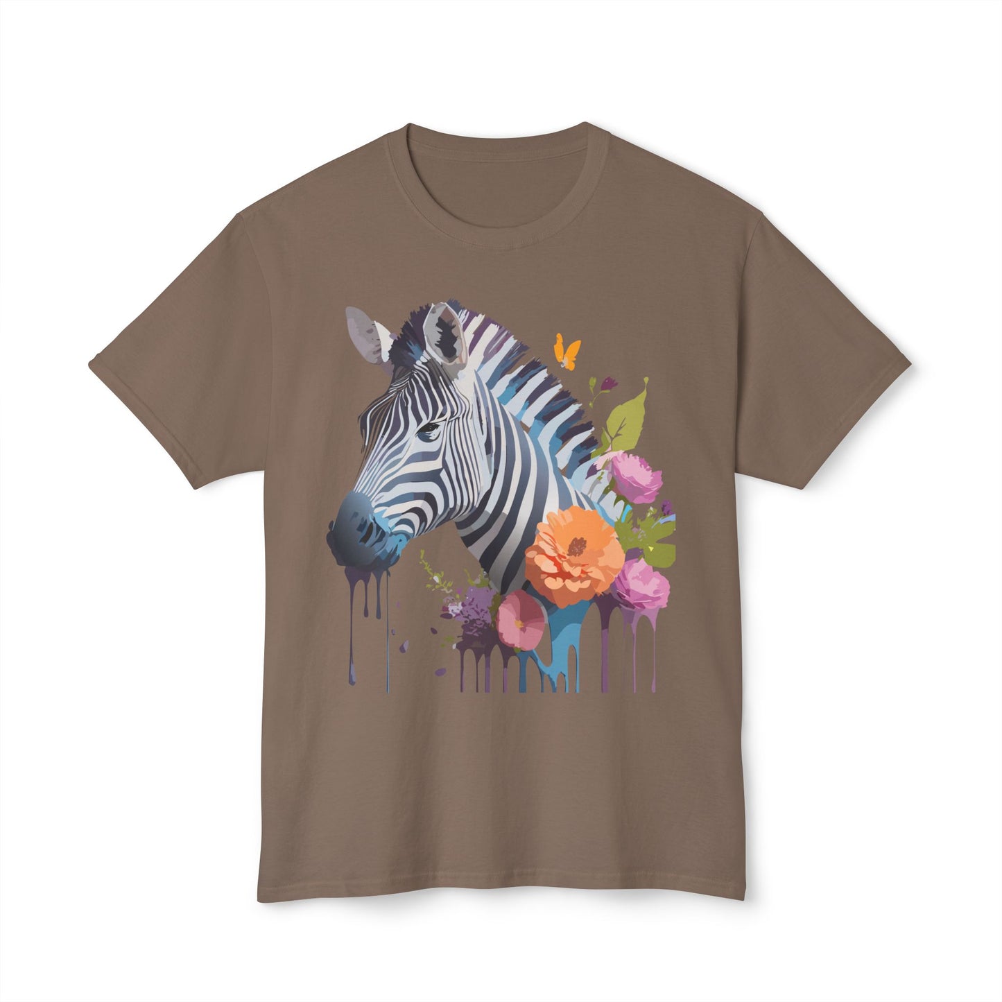 Zebra T-Shirt, Vintage Zebra Tee, Floral Tees, Zebra Art Design Shirt, Tee Shirt with Zebra 9