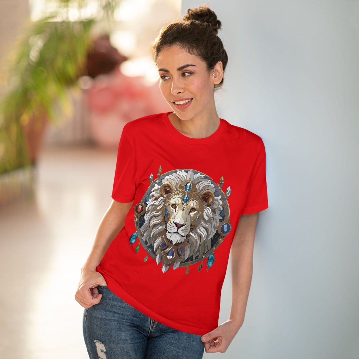 Organic T-shirt with Animals - Lion