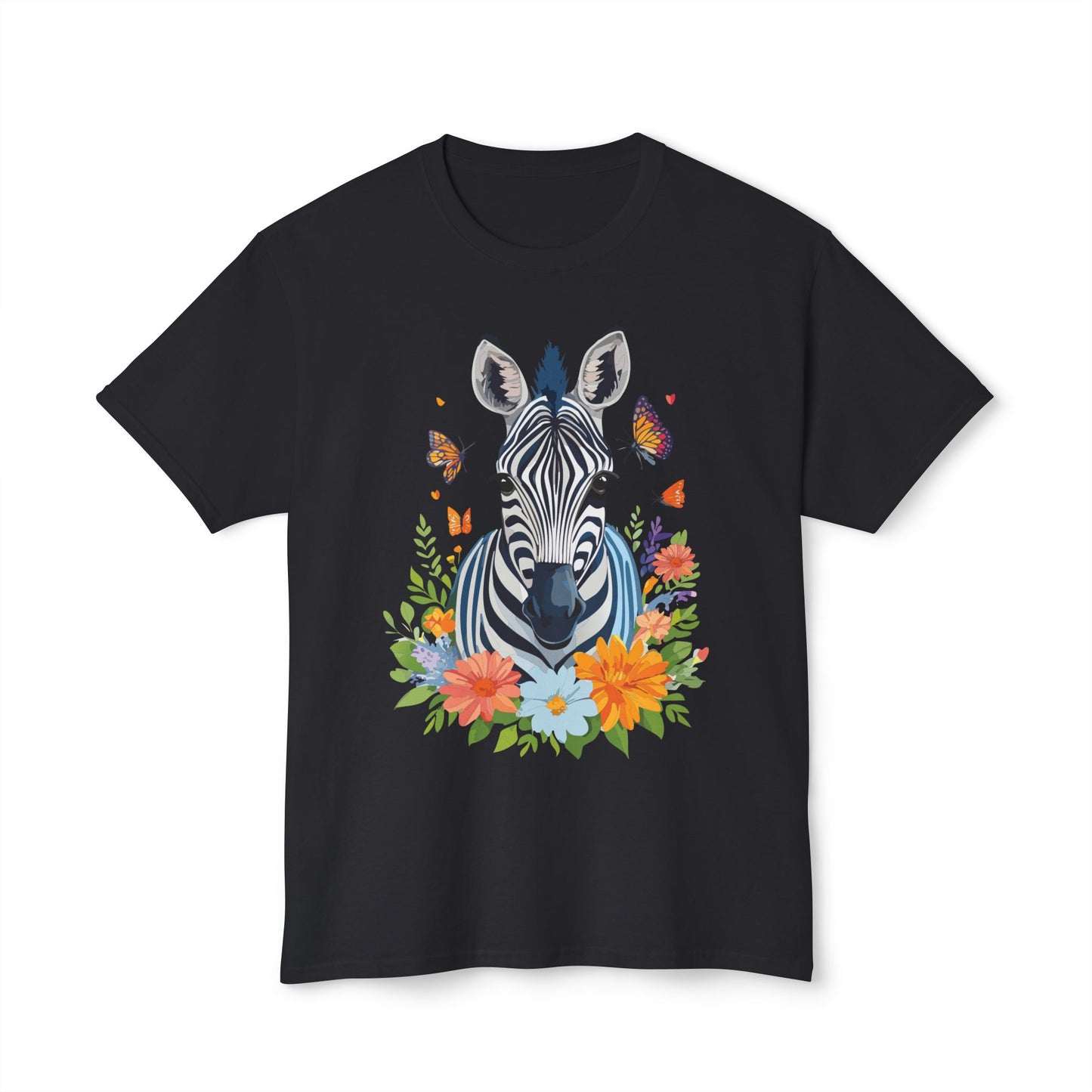 Zebra T-Shirt, Vintage Zebra Tee, Floral Tees, Zebra Art Design Shirt, Tee Shirt with Zebra 8