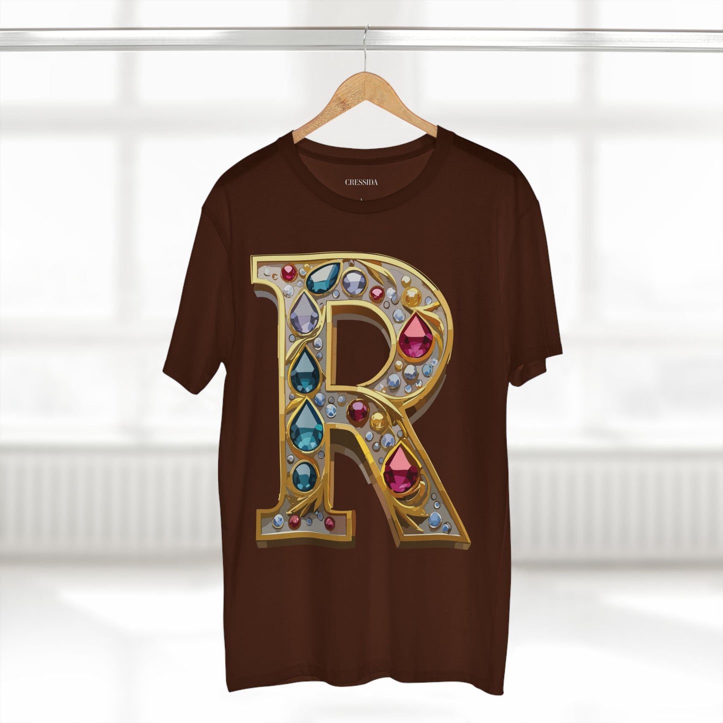 Letter Shirt, Shirt with Letters, Tee Shirt with Gold Letters