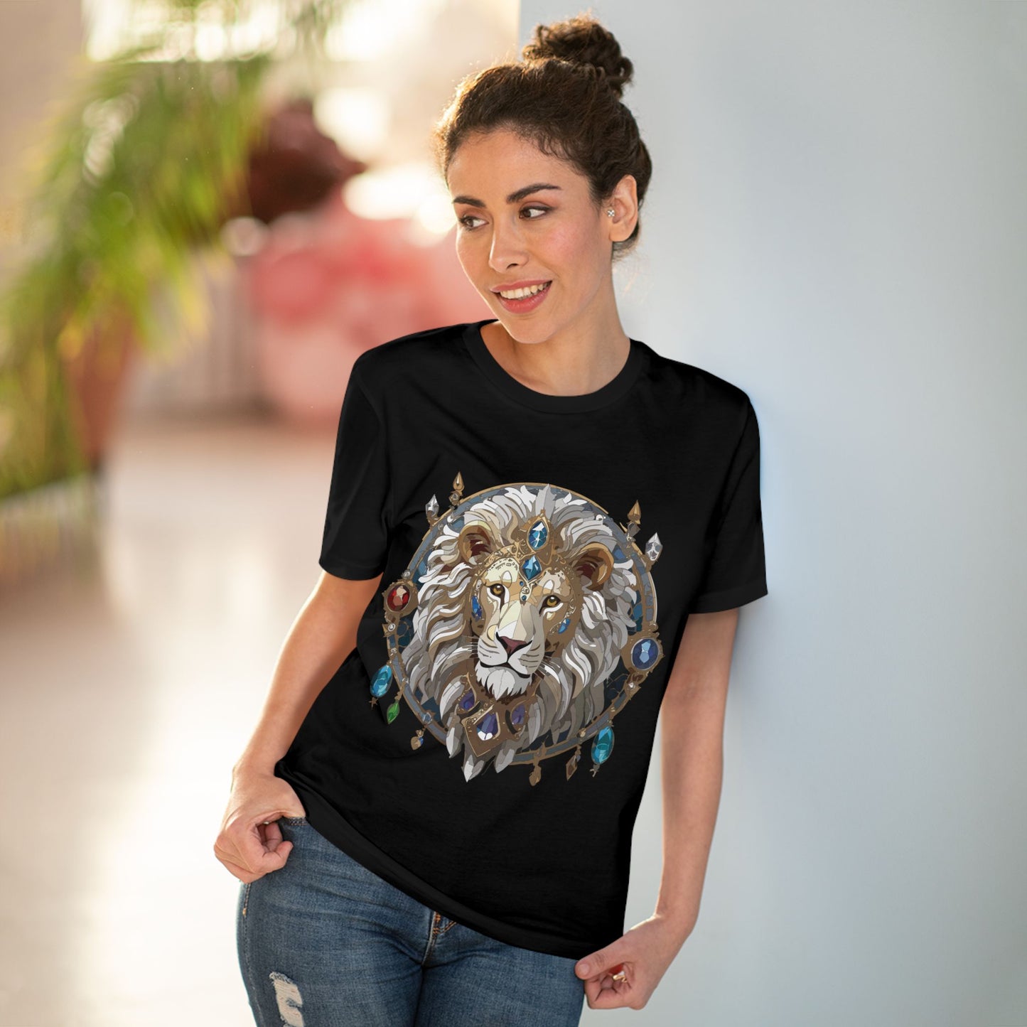 Organic T-shirt with Animals - Lion