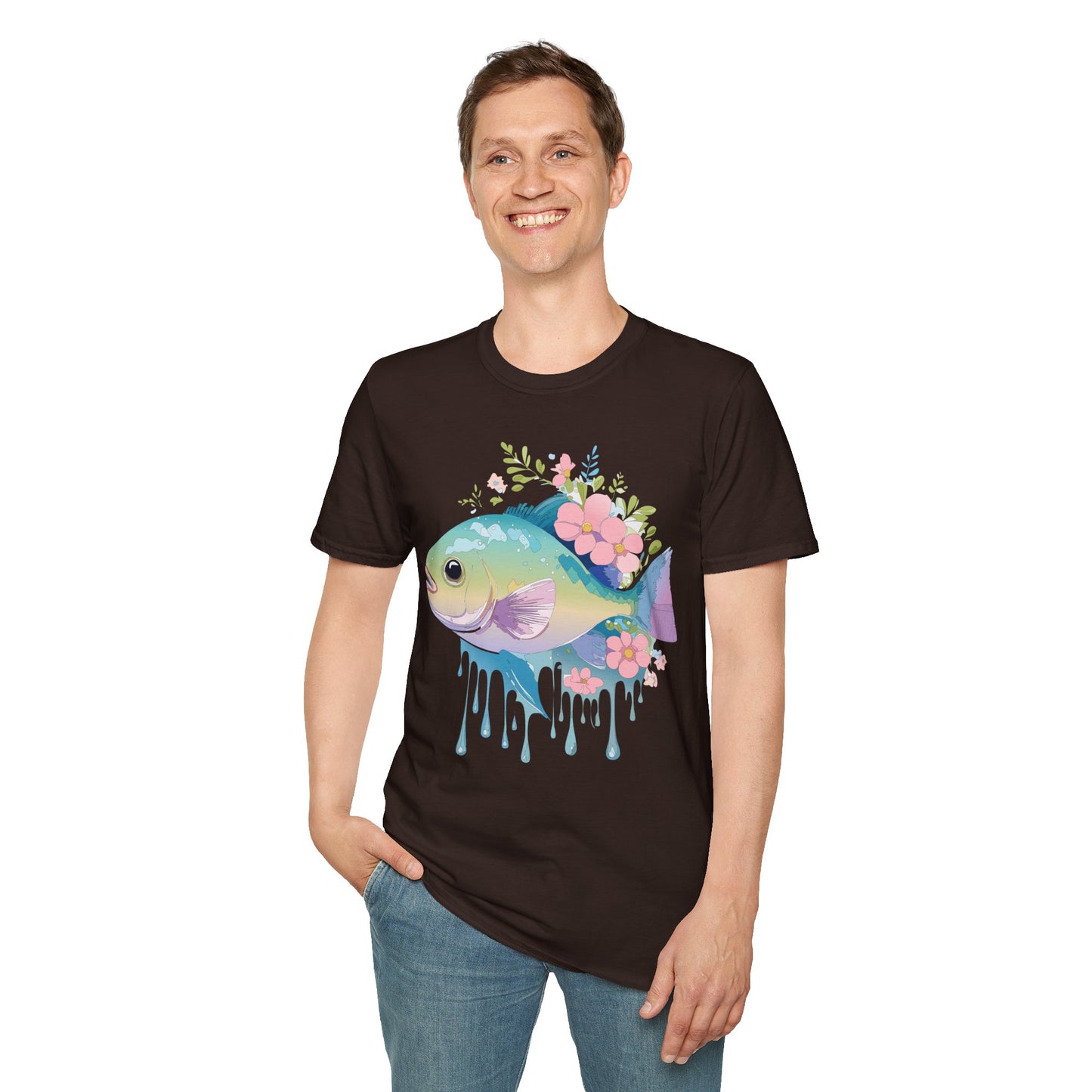 Fish Art Design Shirt, T Shirt with Fish, Graphic Shirt, Tee Shirt with Graphic Design, Shirt with Fish Graphic Art