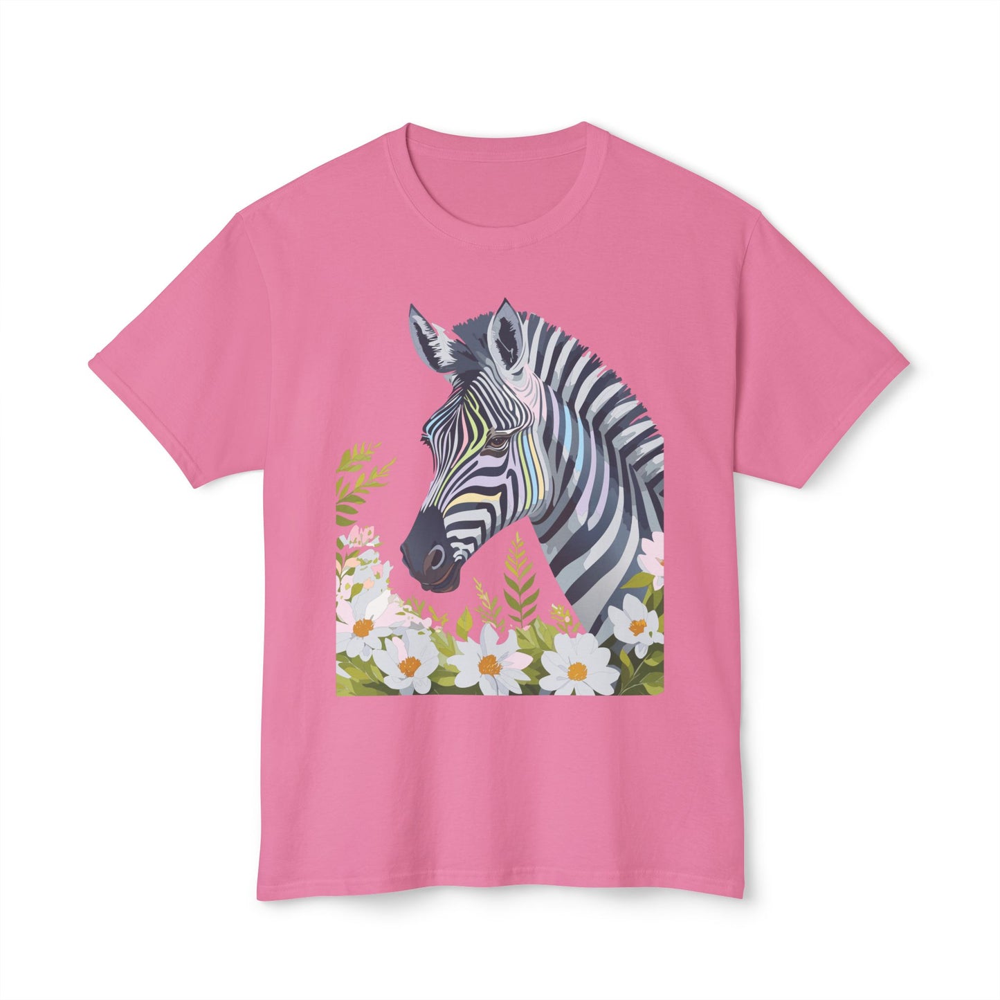 Zebra T-Shirt, Vintage Zebra Tee, Floral Tees, Zebra Art Design Shirt, Tee Shirt with Zebra 7