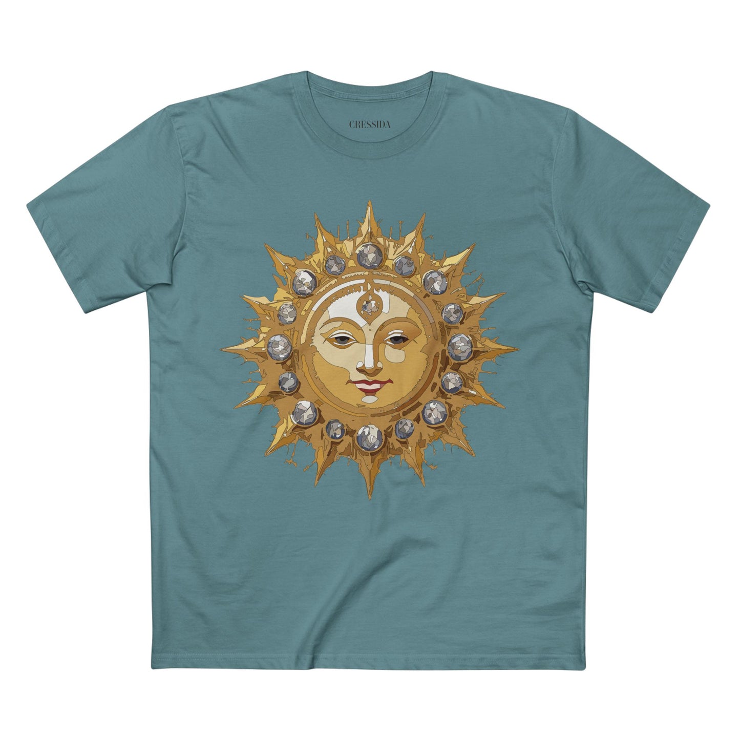 Sun Shirt, Shirt with Sun, Tee Shirt with Gold Sun