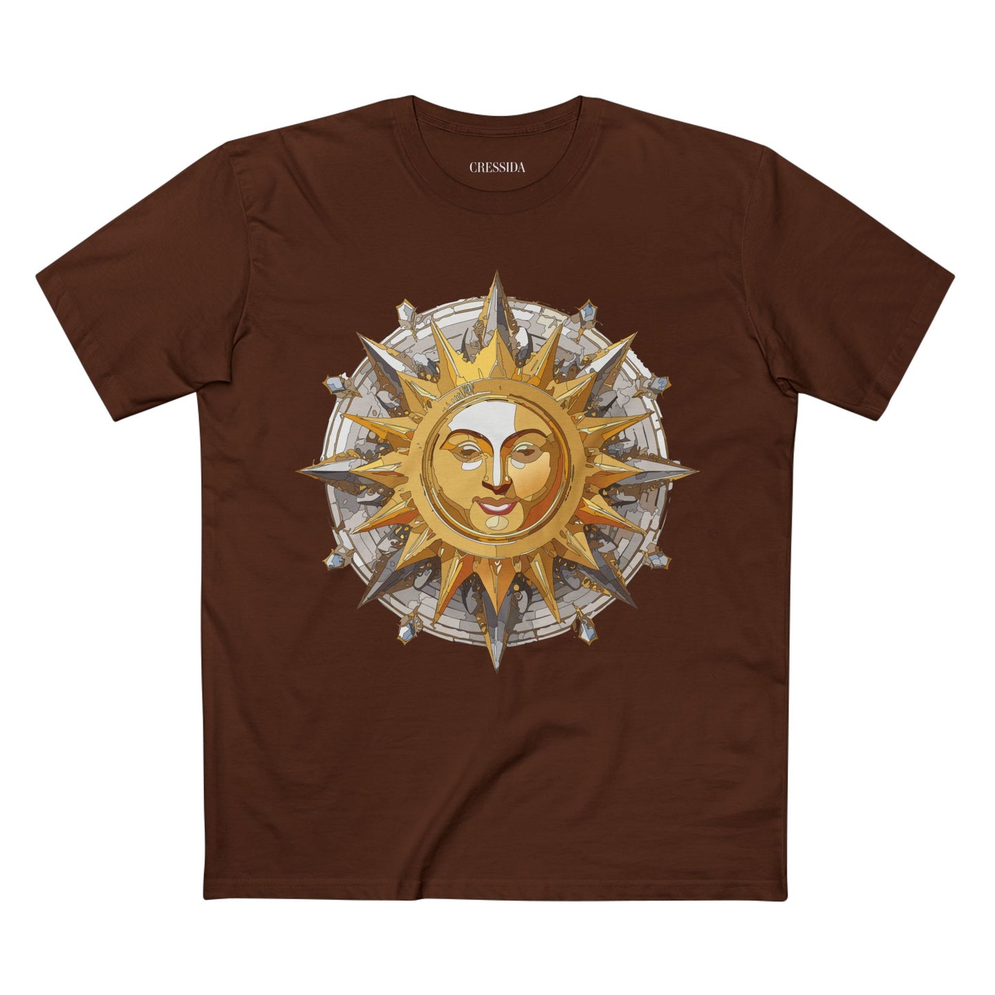 Sun Shirt, Shirt with Sun, Tee Shirt with Gold Sun