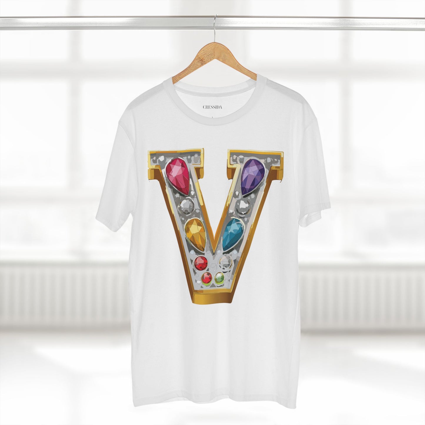 Letter Shirt, Shirt with Letters, Tee Shirt with Gold Letters