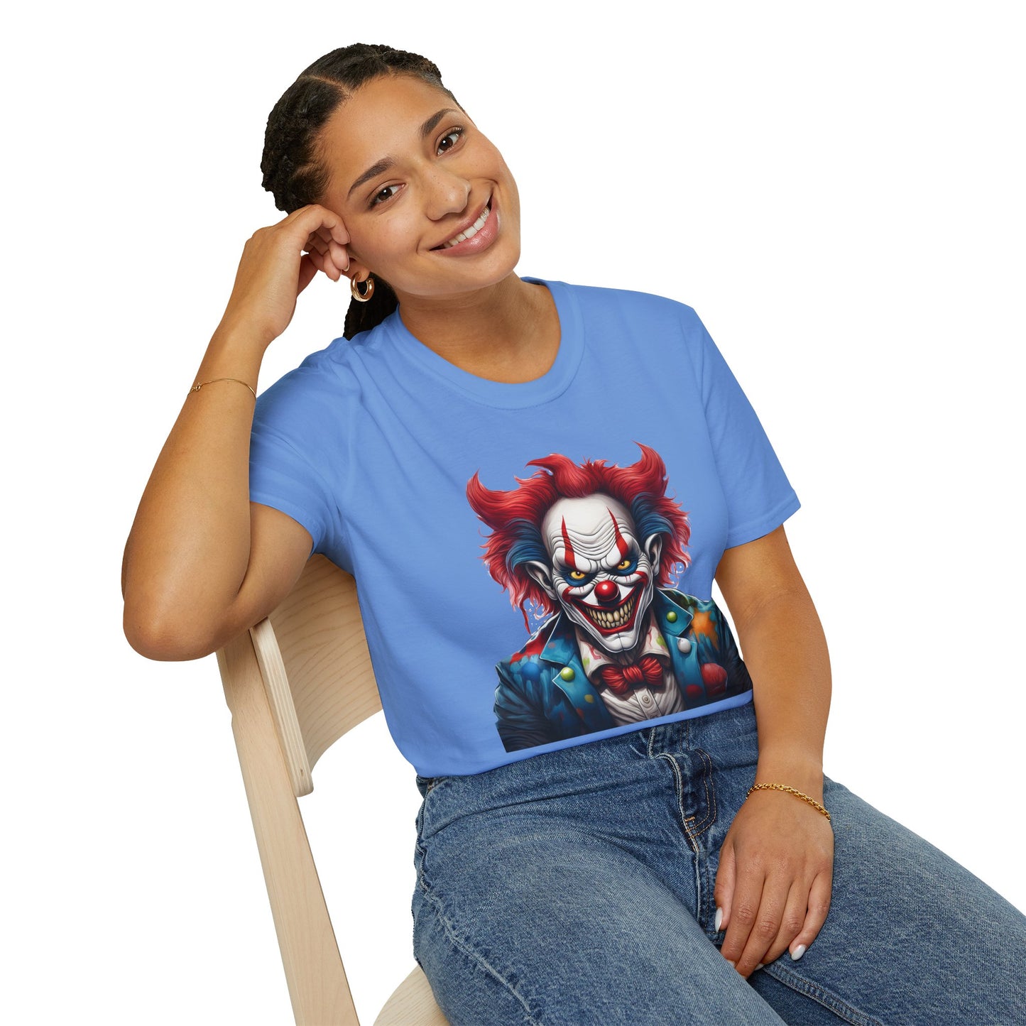 Clown Shirt, T Shirt with Clown, Funny Man Shirt, Tee Shirt with Funny Man, Circus Shirt, Shirt with Circus, Scary Man Shirt, Shirt with Scary Man