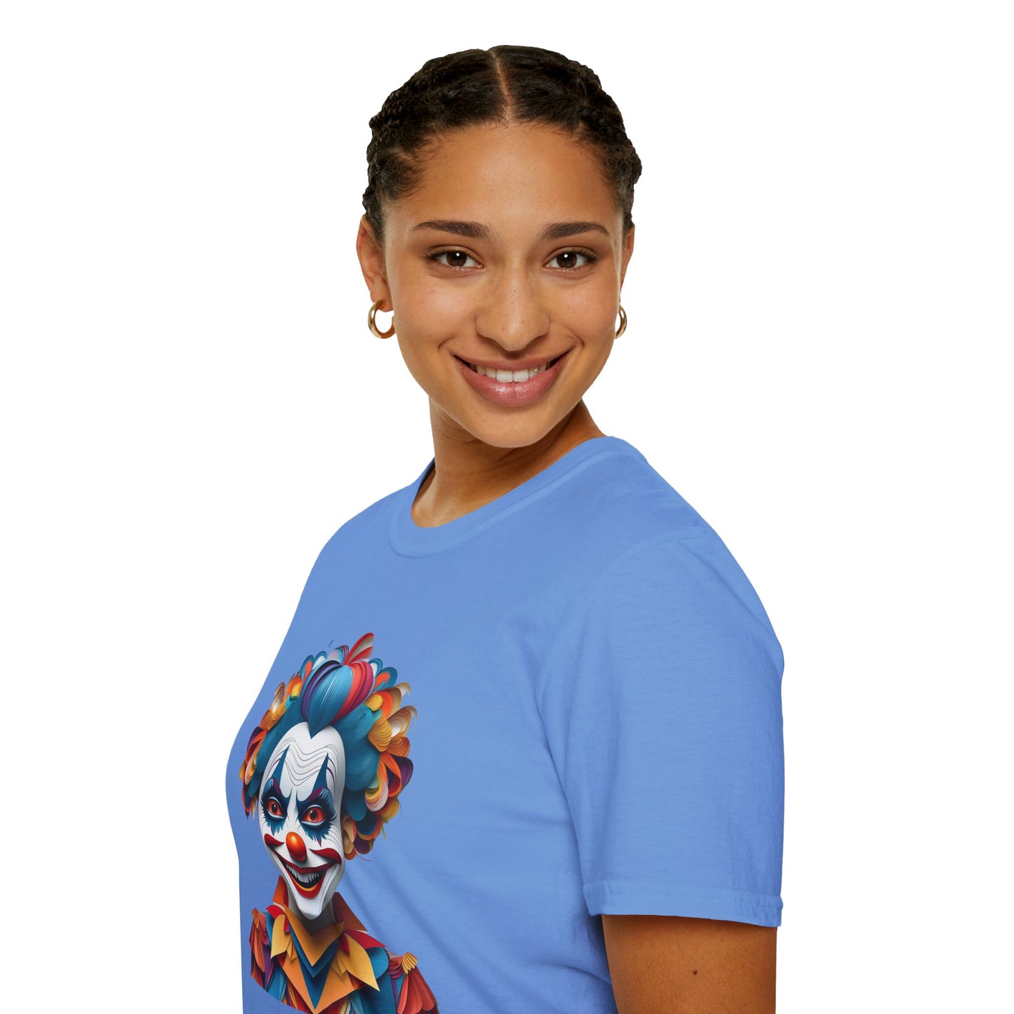 Clown Shirt, T Shirt with Clown, Funny Man Shirt, Tee Shirt with Funny Man, Circus Shirt, Shirt with Circus, Scary Man Shirt, Shirt with Scary Man