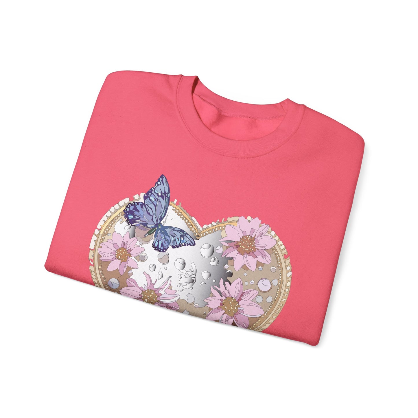 Floral Heart Sweatshirt, Floral Love Sweatshirt, Valentine's Day Sweatshirt, Heart Floral Sweatshirt