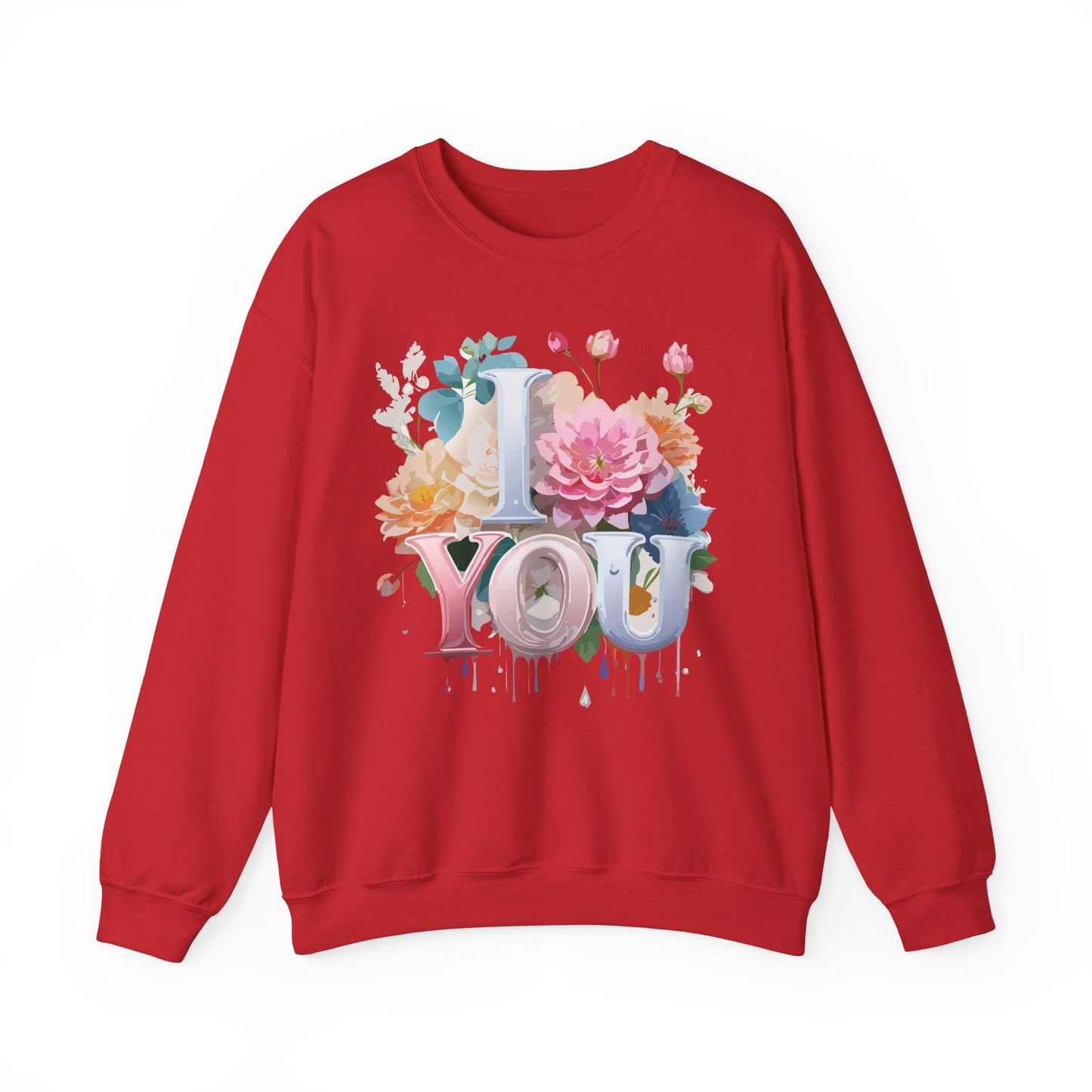 Floral Love Sweatshirt, Valentine's Day Sweatshirt, Love Flower Sweatshirt